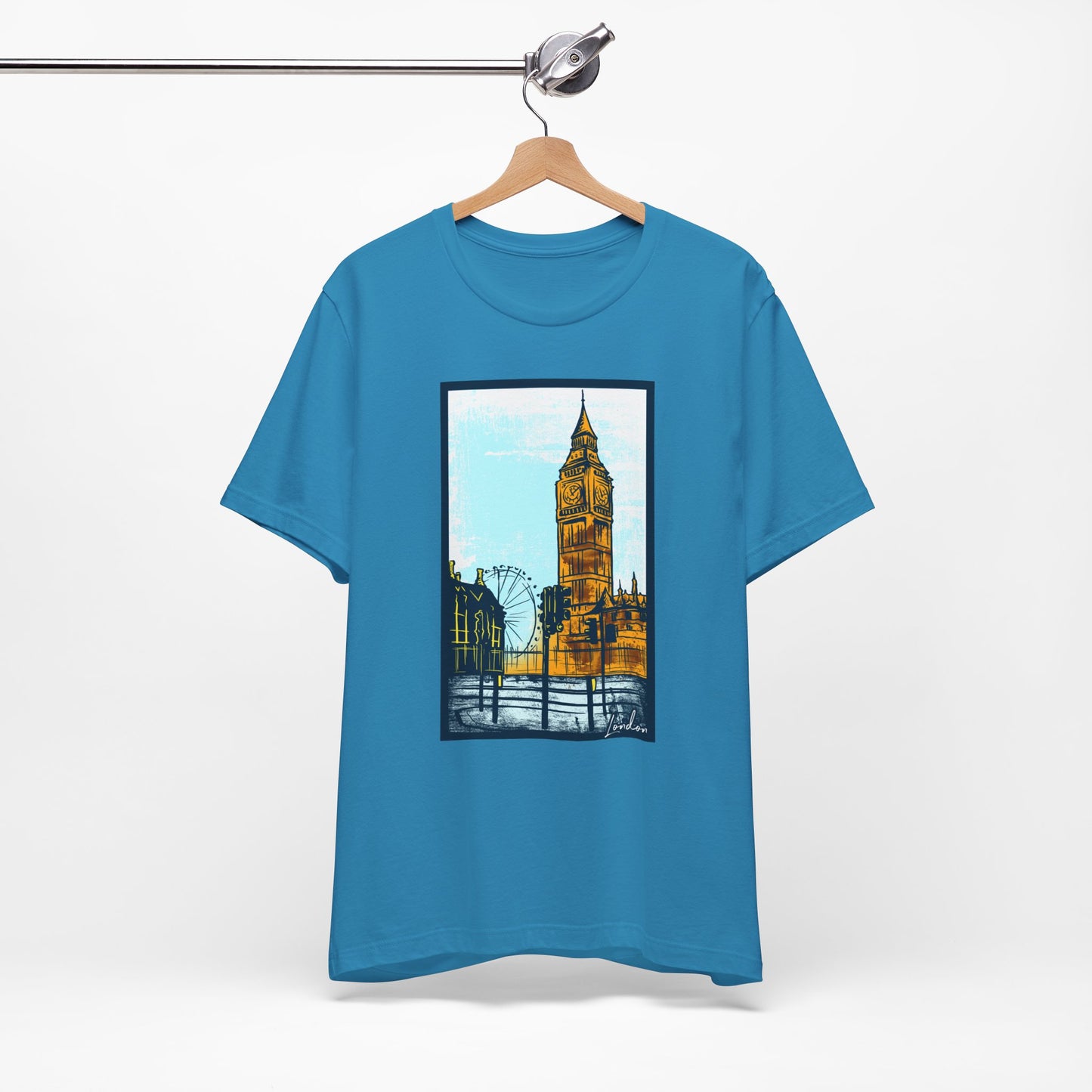 Retro Poster London Graphic Design Tee, London Shirt, Vintage Tees, Art Design T-Shirt, Graphic Tee, Retro Art Shirts