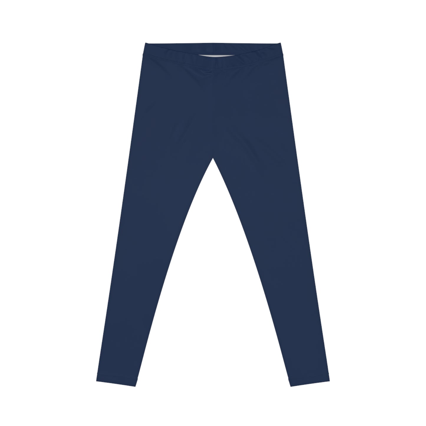 Prussian Blue Color Women's Poly-Span Casual Leggings XS-2XL