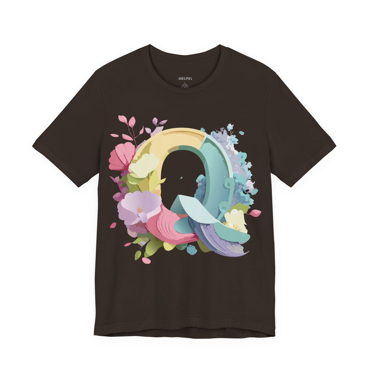 Letter Q Graphic Unisex Cotton Bella+Canvas Tee with Art Letter Design
