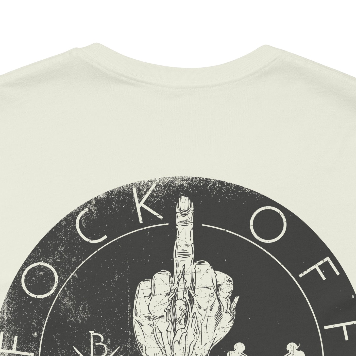 Middle Finger Skull Graphic Design Unisex Cotton T-Shirt A-11