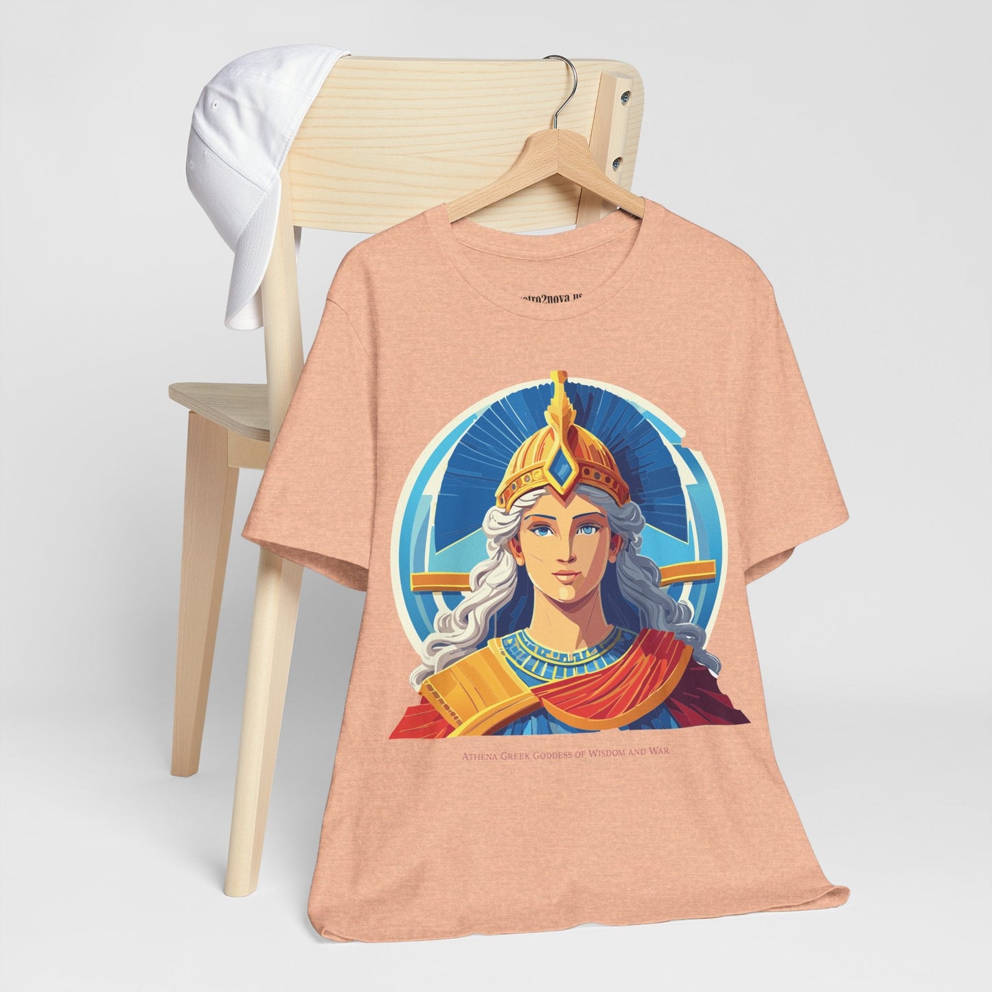 Athena Goddess Graphic Cotton T Shirt Unisex Tee by Retro2Nova Original Art Vintage Inspired