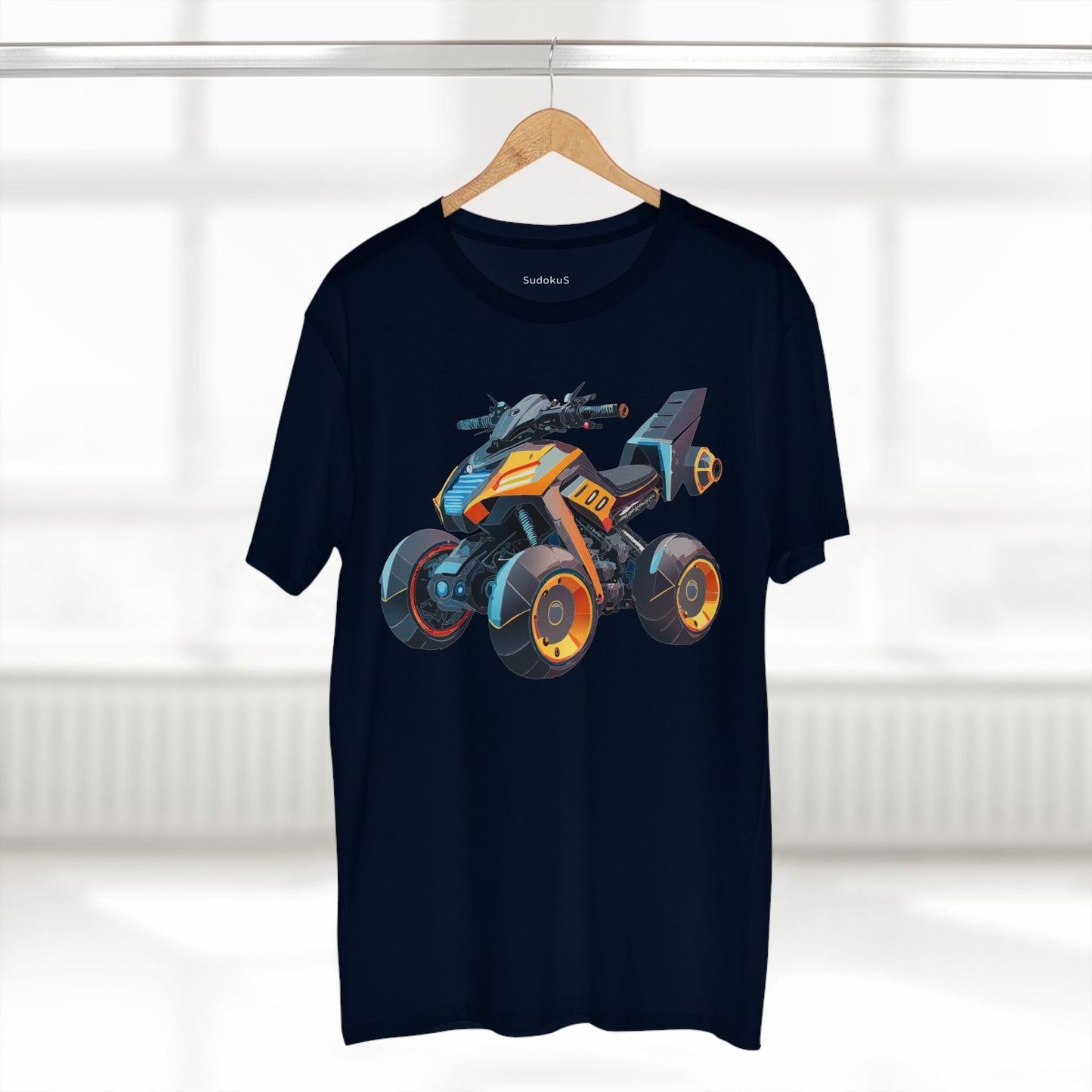 Moto Bike Graphic Unisex 100 Cotton Staple Tee 13