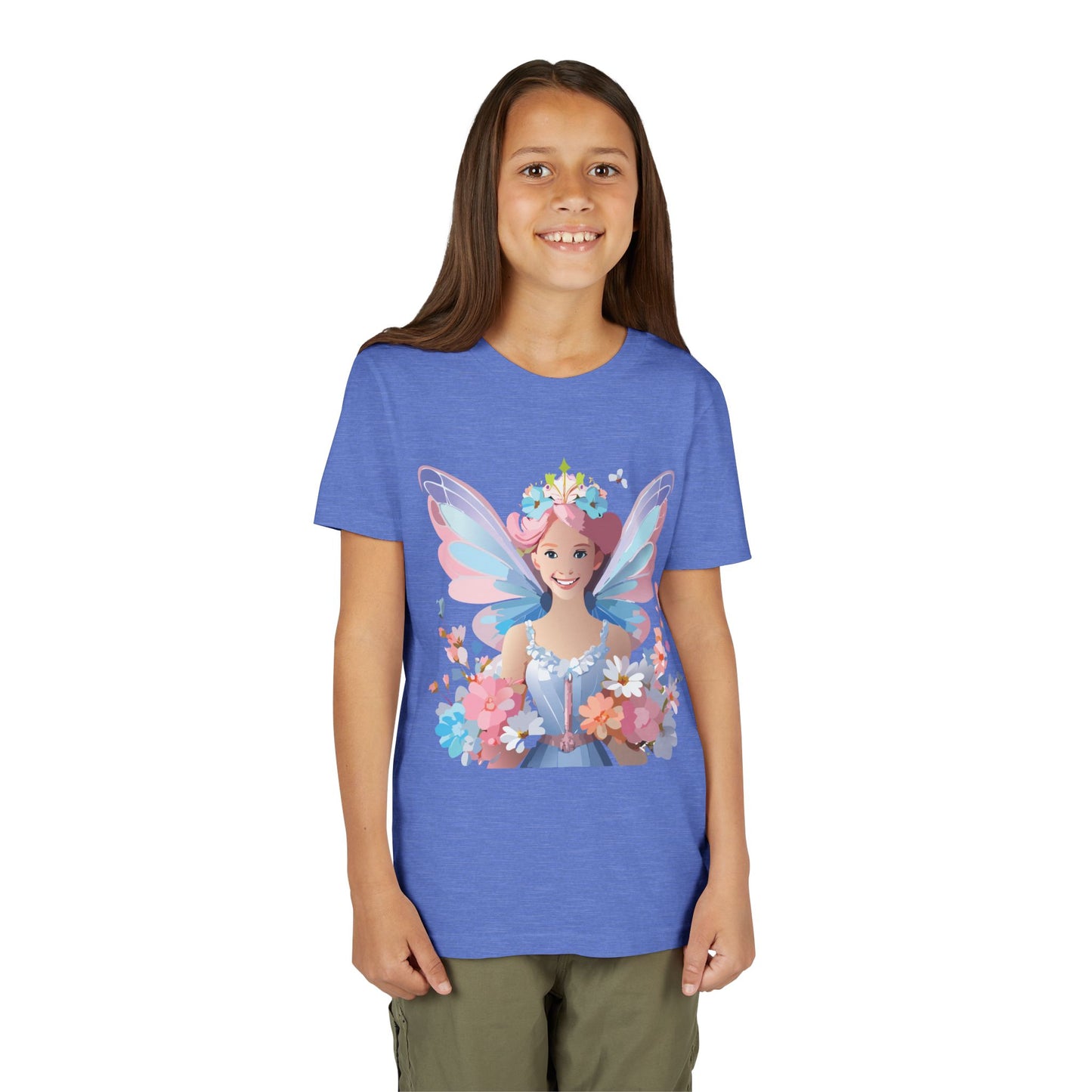 Enchanting Fairy Floral Youth Short Sleeve Tee - Perfect for Spring Celebrations (9-14)