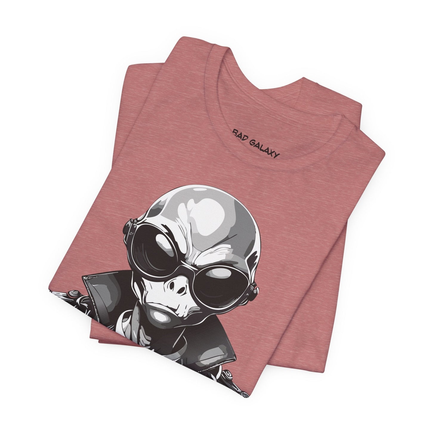 Bad Galaxy Alien Tee Shirt Made To Order 100 Percent Cotton Lightweight Eco Friendly Inks