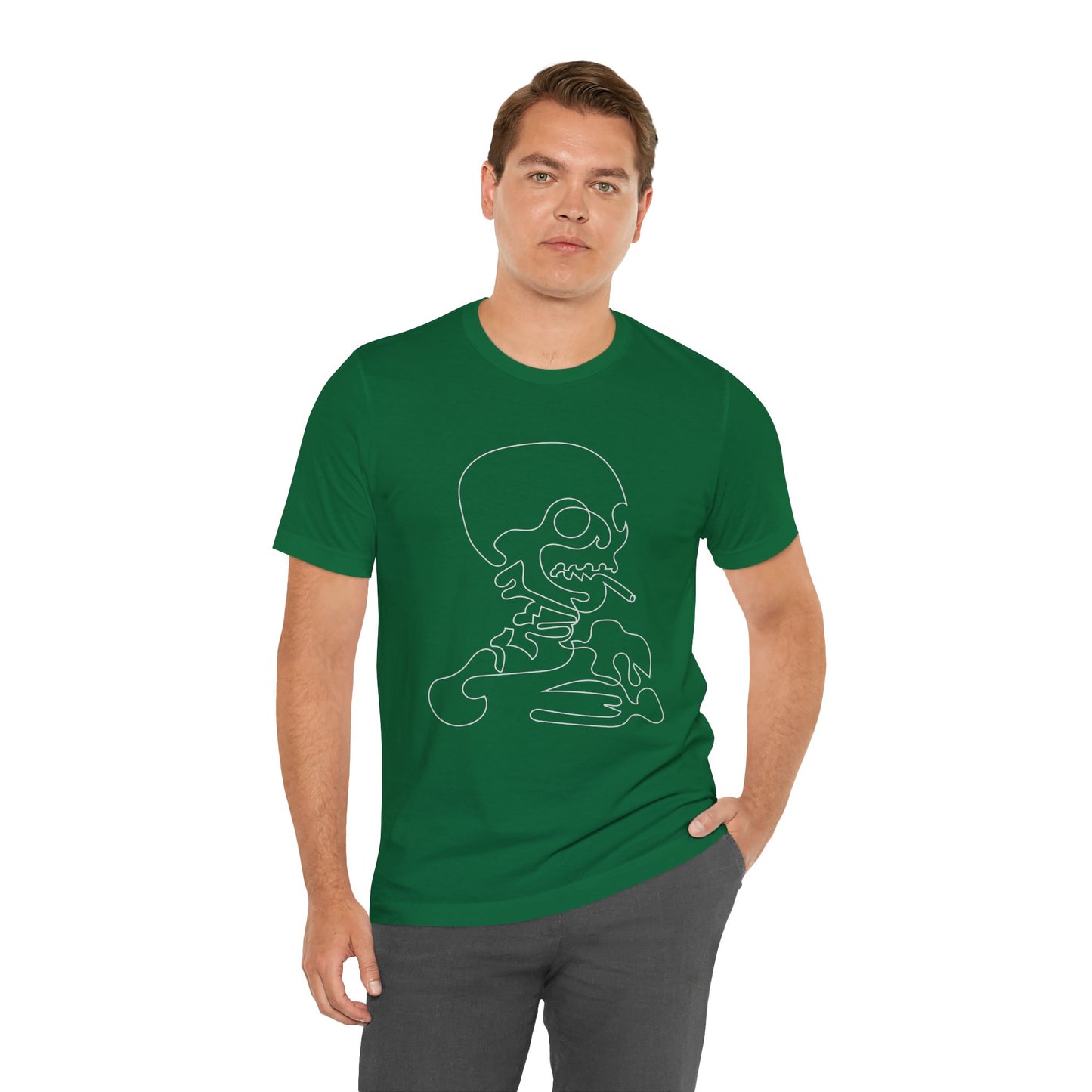 Unisex Cotton Tee Shirt with Skull