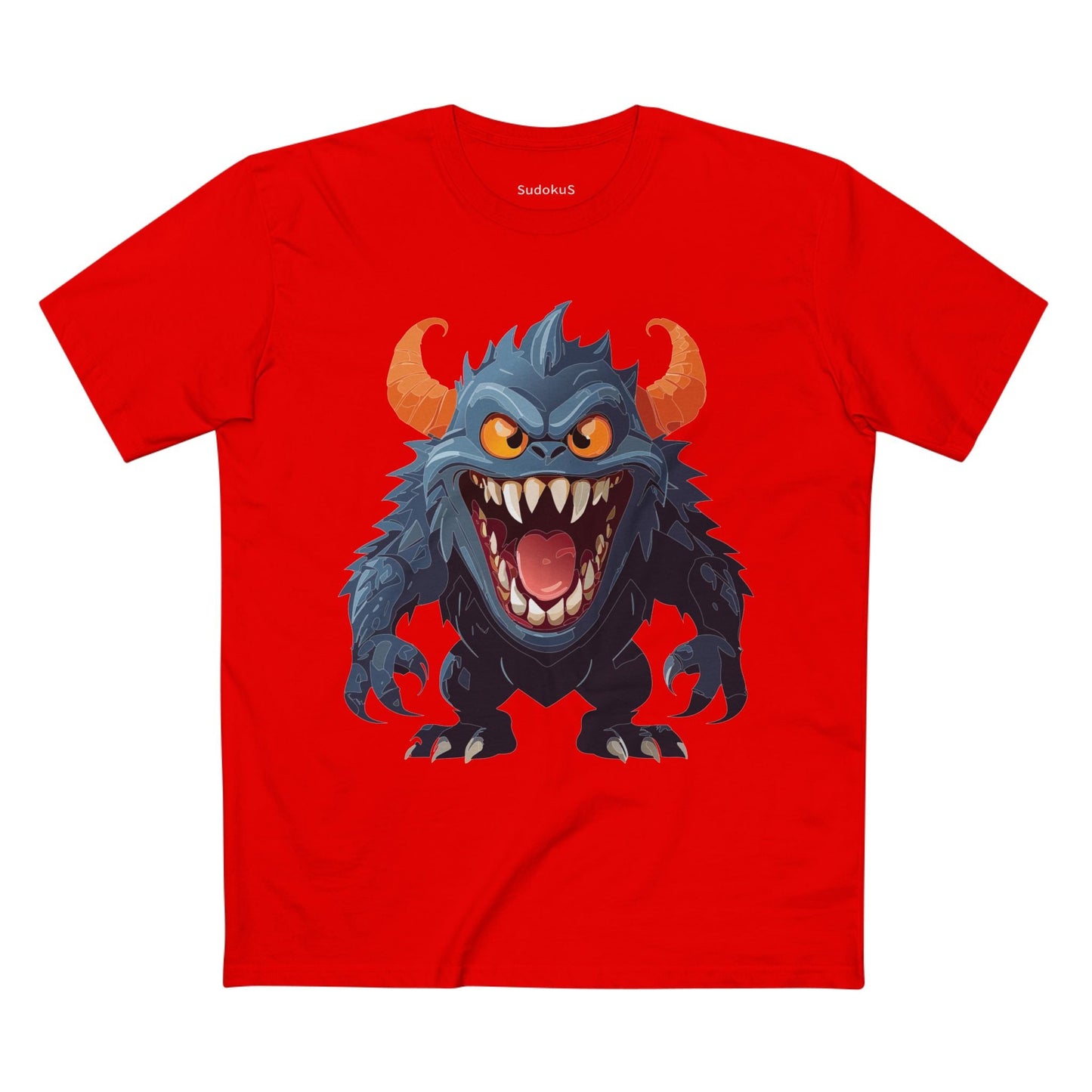 Cartoon Monsters Graphic Unisex 100 Cotton Staple Tee 30