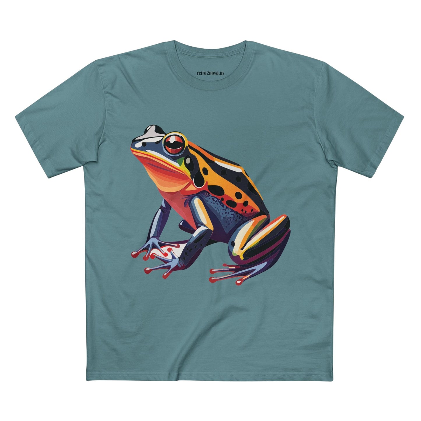 Unisex Frog Animal Shirt Premium Cotton Tee With Original Art Design Retro2Nova Exclusive Art Collection