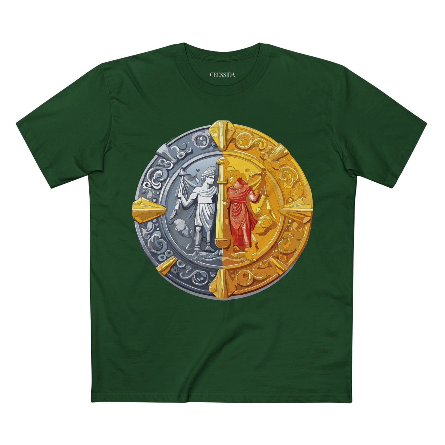 Antique Gold Coin Graphic Design T-Shirt Unisex 100 Cotton With Golden Print Artwork Tee 17