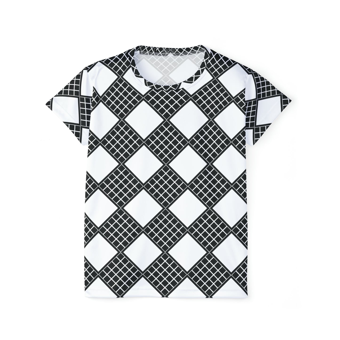 Poly Jersey Tee Shirt with abstract prints