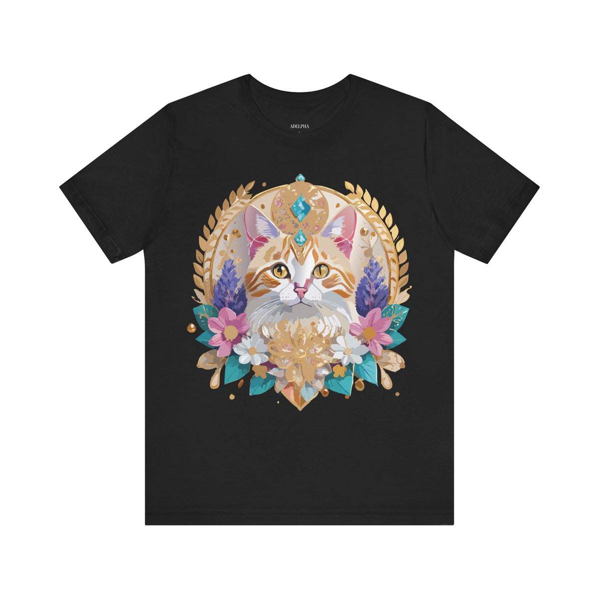 Medallion Graphic Unisex Cotton Bella+Canvas Tee with Art Design d71