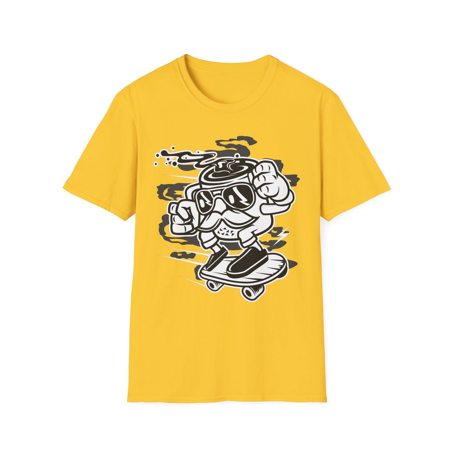 Unisex Cotton T-Shirt with Cartoon Graphic Design