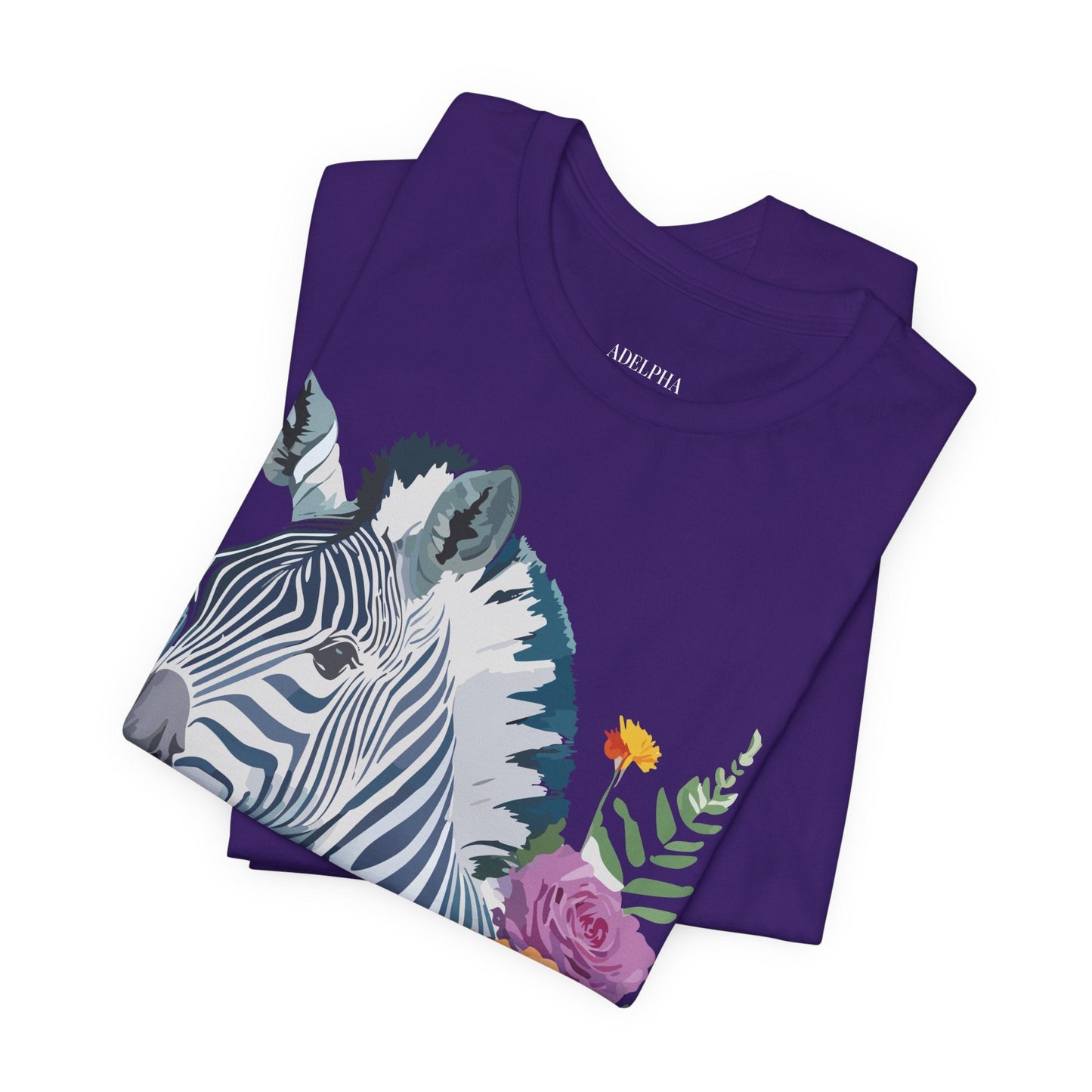 Zebra Graphic Unisex 100 Cotton Vintage Animal Art T-Shirt 4