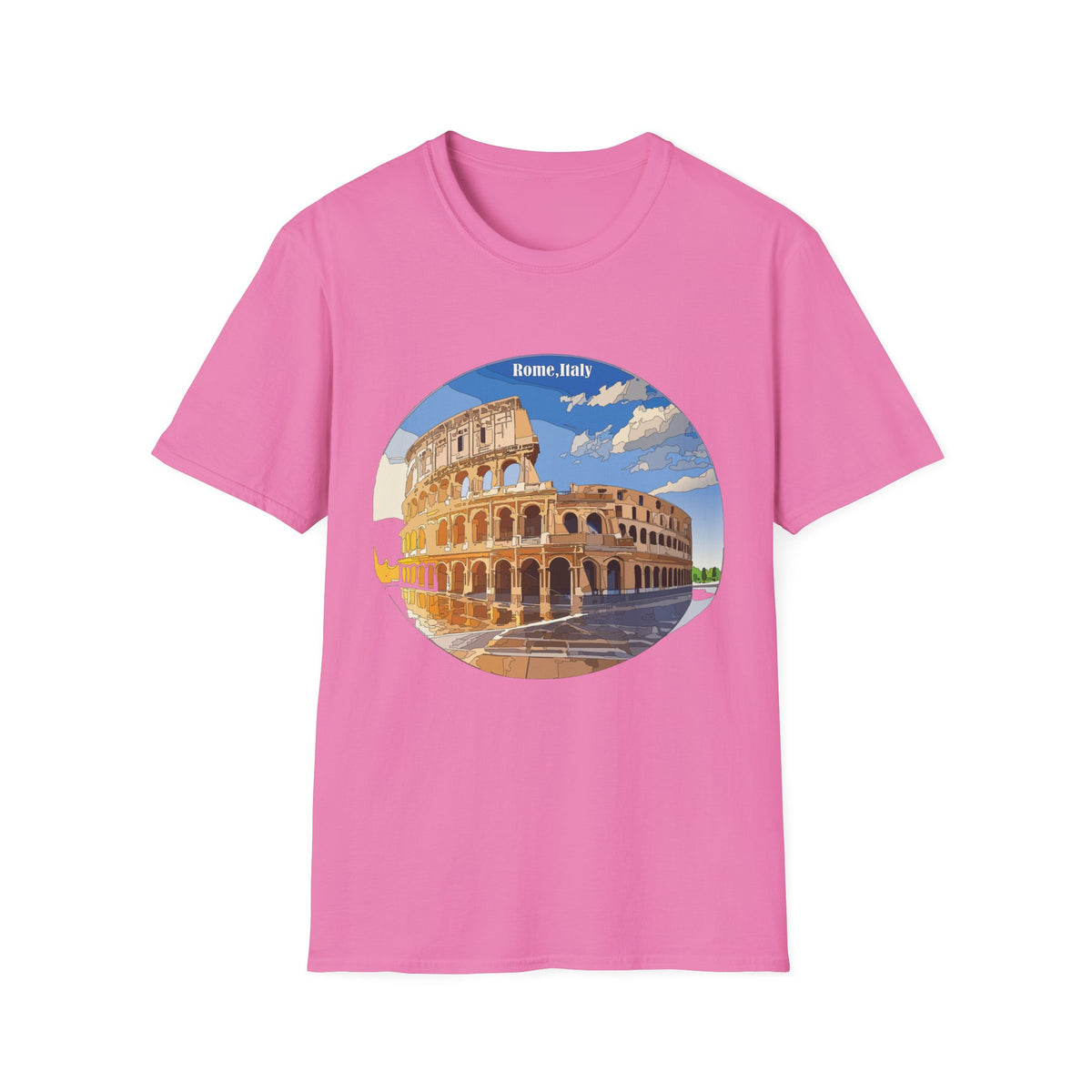 Colosseum Rome Illustration T-Shirt | Rome Italy Travel Souvenir