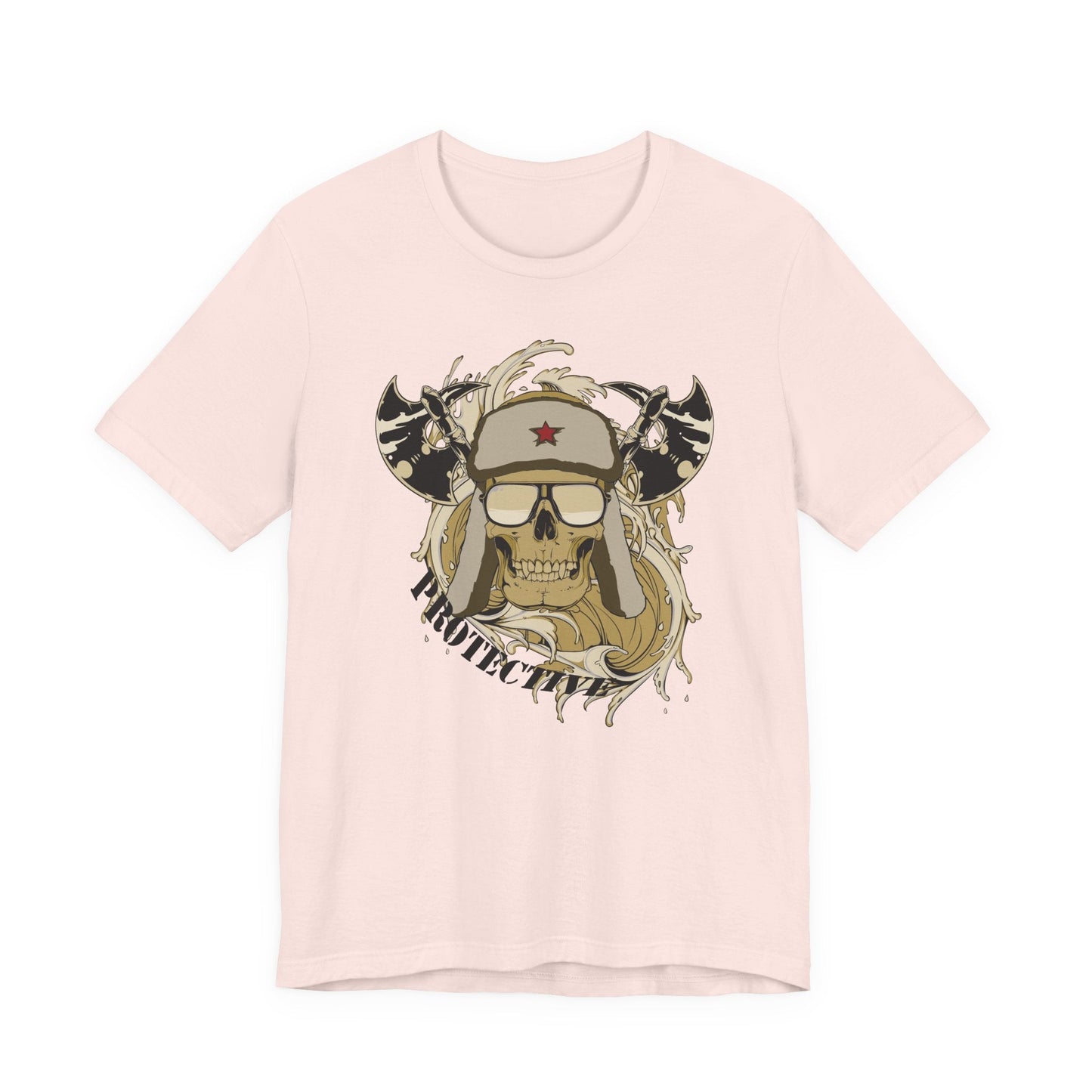 Viking Skull Graphic with Horned Helmet T-Shirt Captain Design Tee Art-41