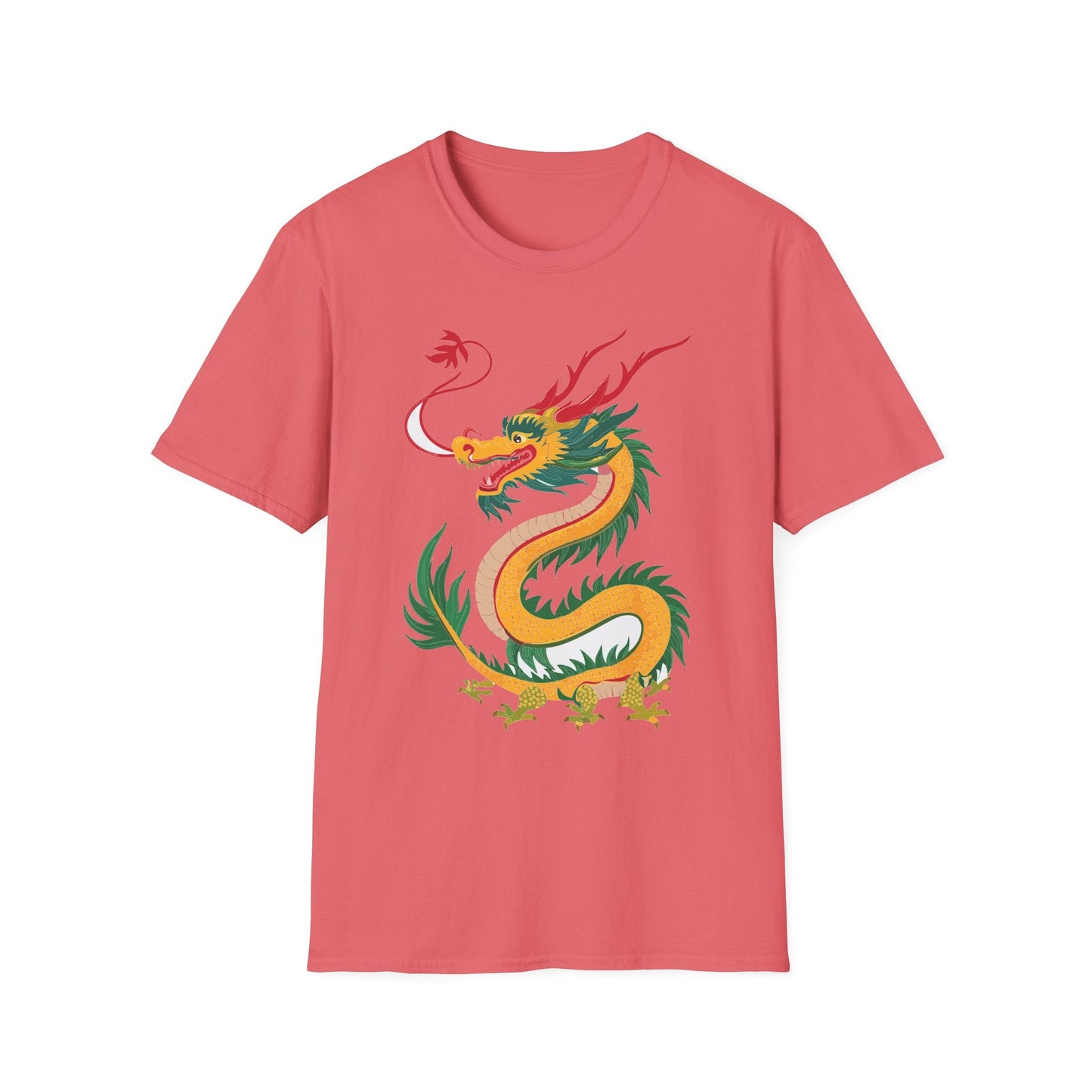 Dragon T Shirt Unisex Dragon Shirt Animal Shirt Gildan Softstyle 64000 100 Percent Cotton Tee