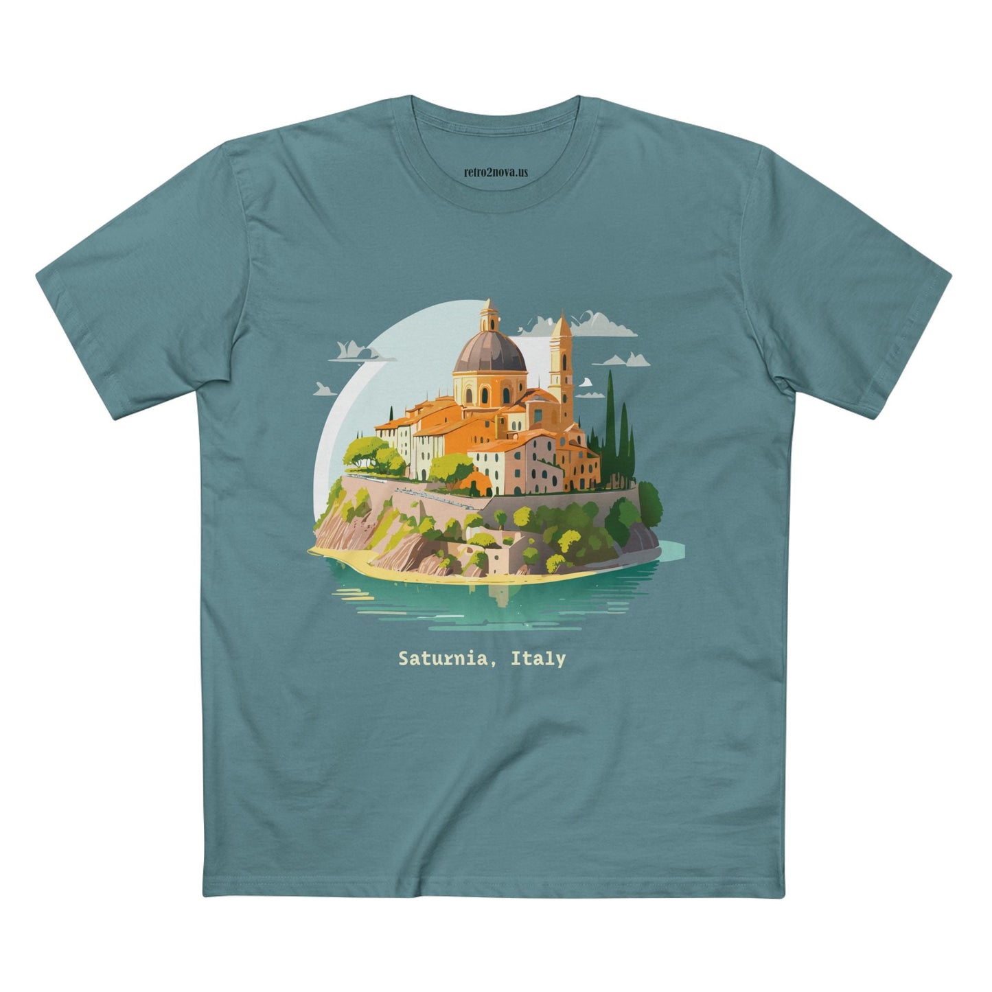 Italy Travel Shirt Unisex Cotton Tee With Original Art Design Retro2Nova Edition