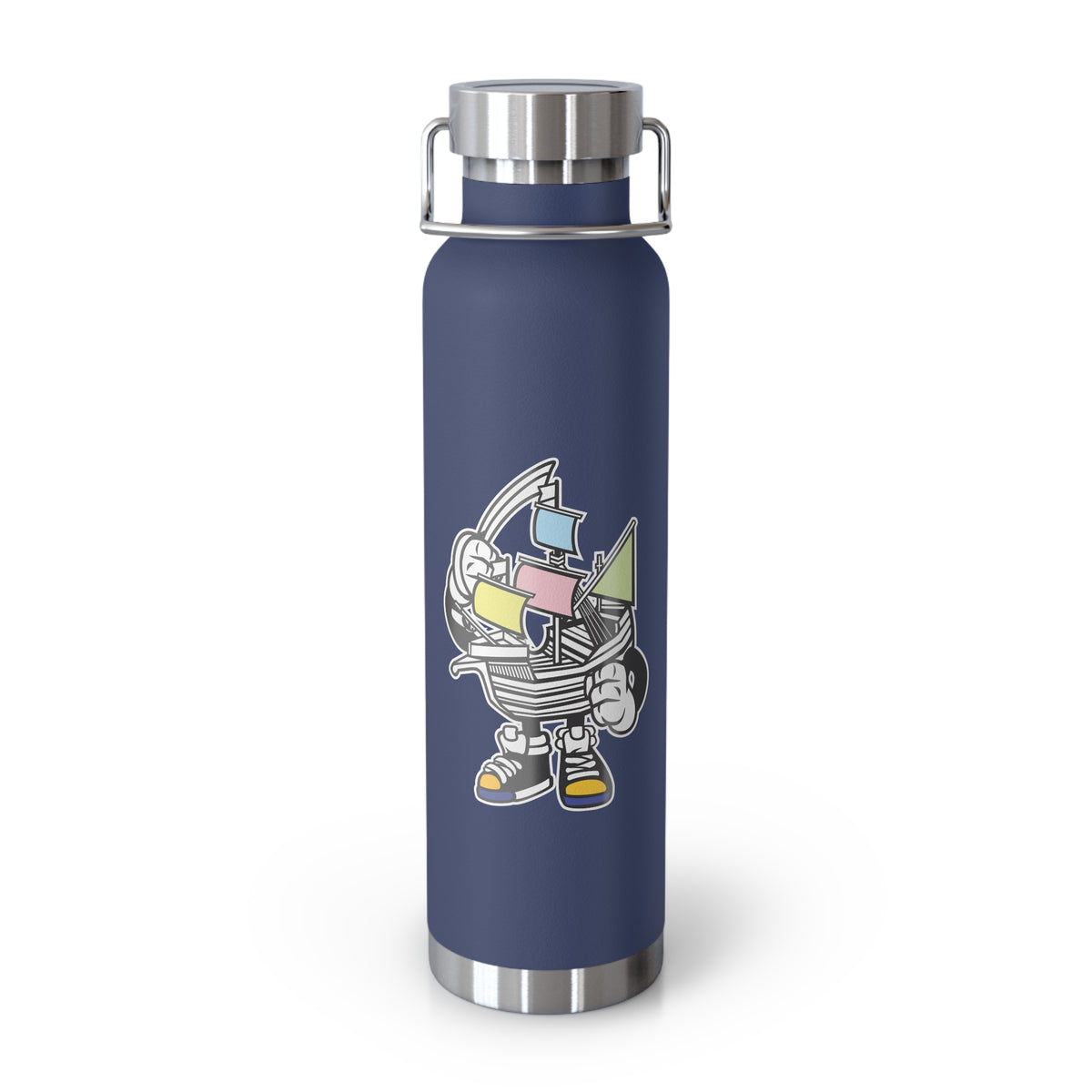 22oz Copper Insulated Water Bottle with Cartoon Design - CV47