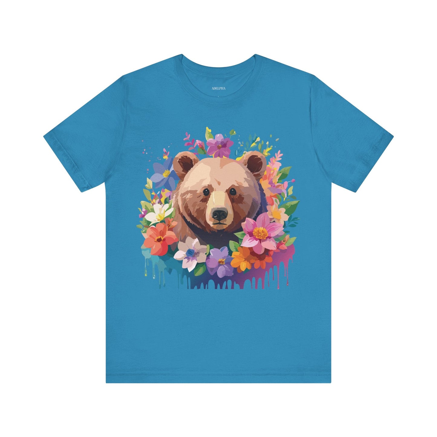 Bear Graphic Unisex 100 Cotton Short Sleeve Art Design Vintage T-Shirt 4