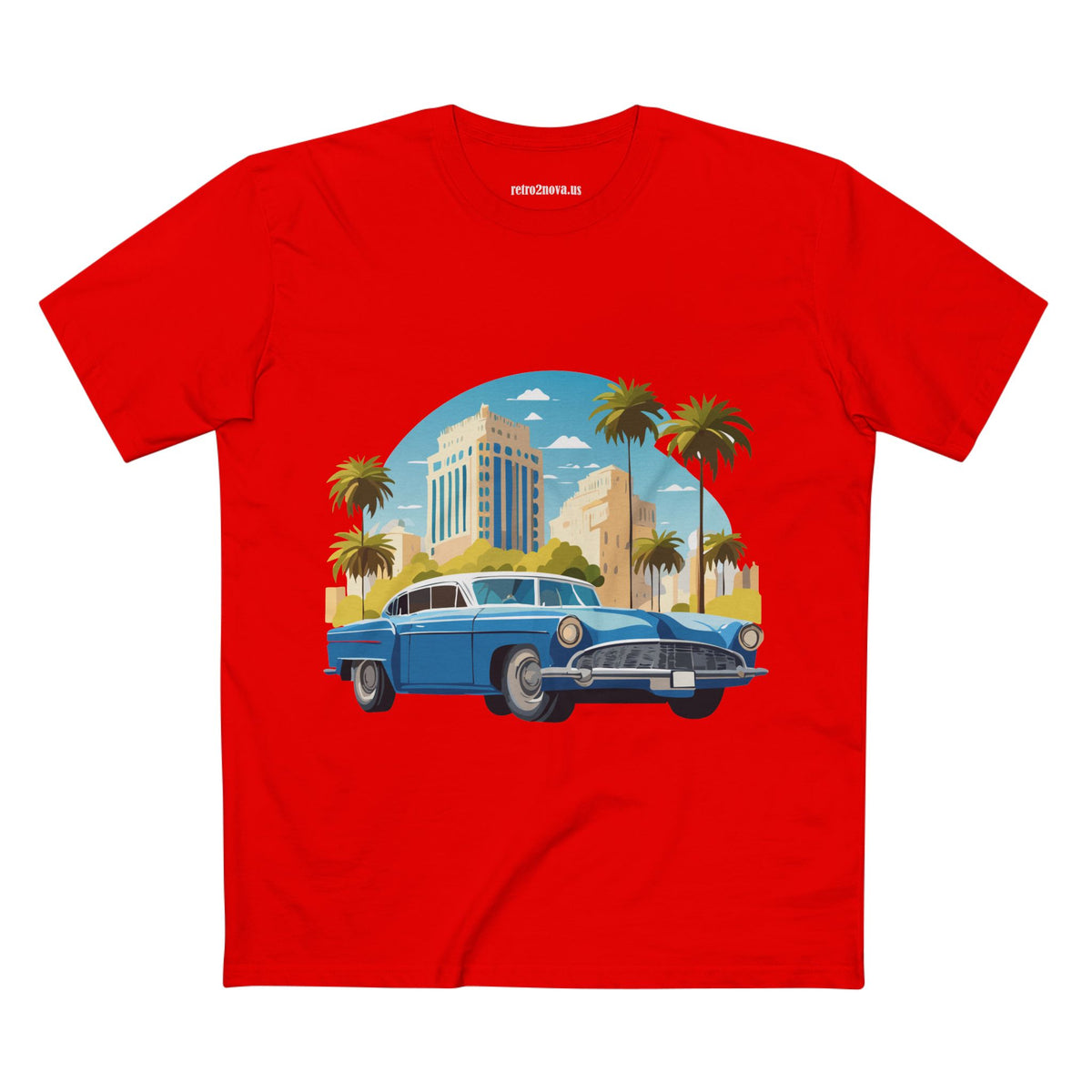 Retro Car Vintage Graphic Tee Staple Unisex 100 Cotton Tee Shirt - RC-23