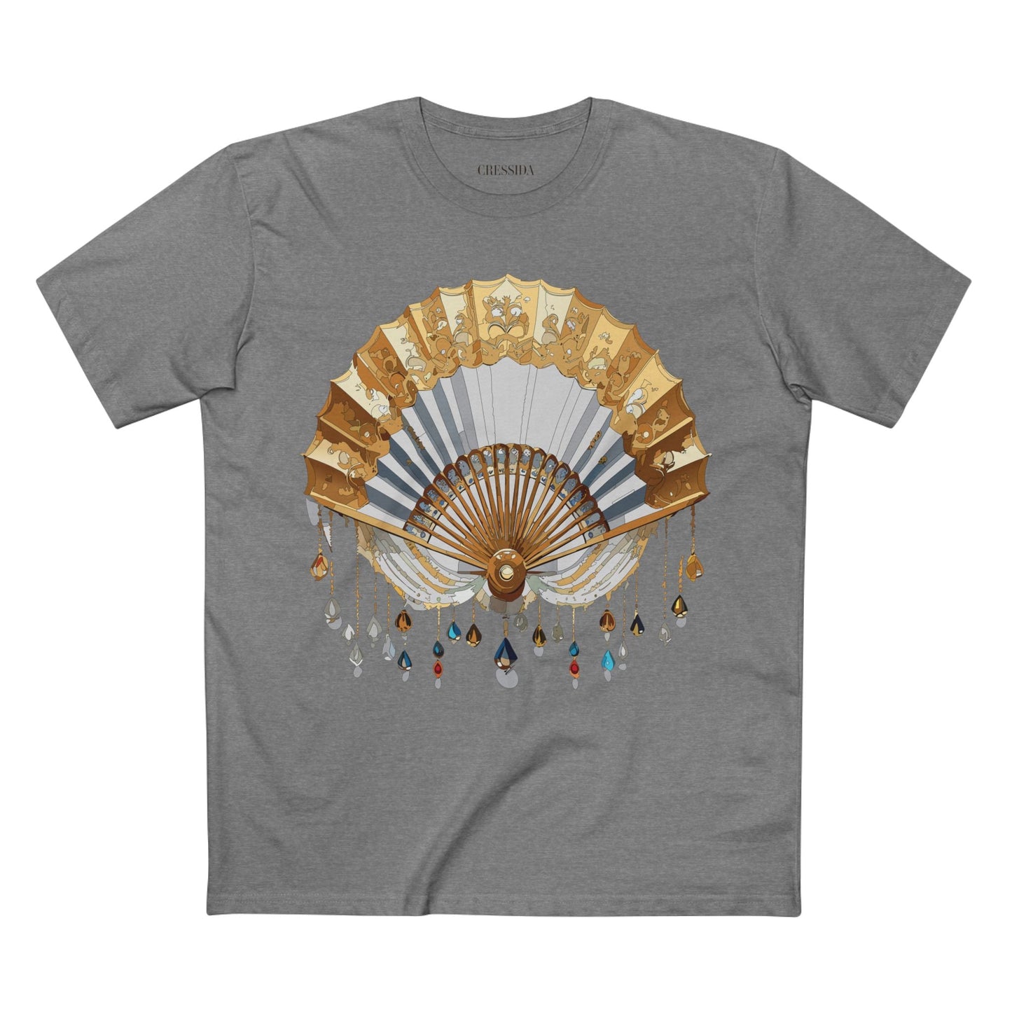 Antique Fan Graphic Design T-Shirt Unisex 100 Cotton Floral Carnival Artwork Tee 13