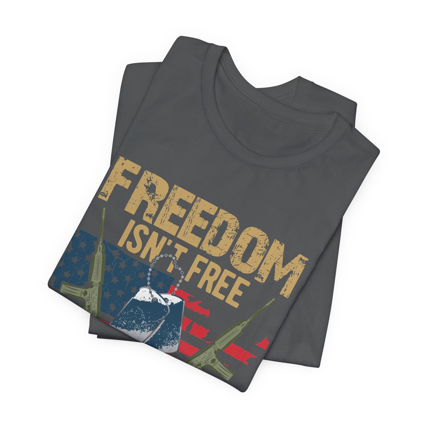 Army Veteran Patriotic Graphic Design Unisex Cotton T-Shirt v19