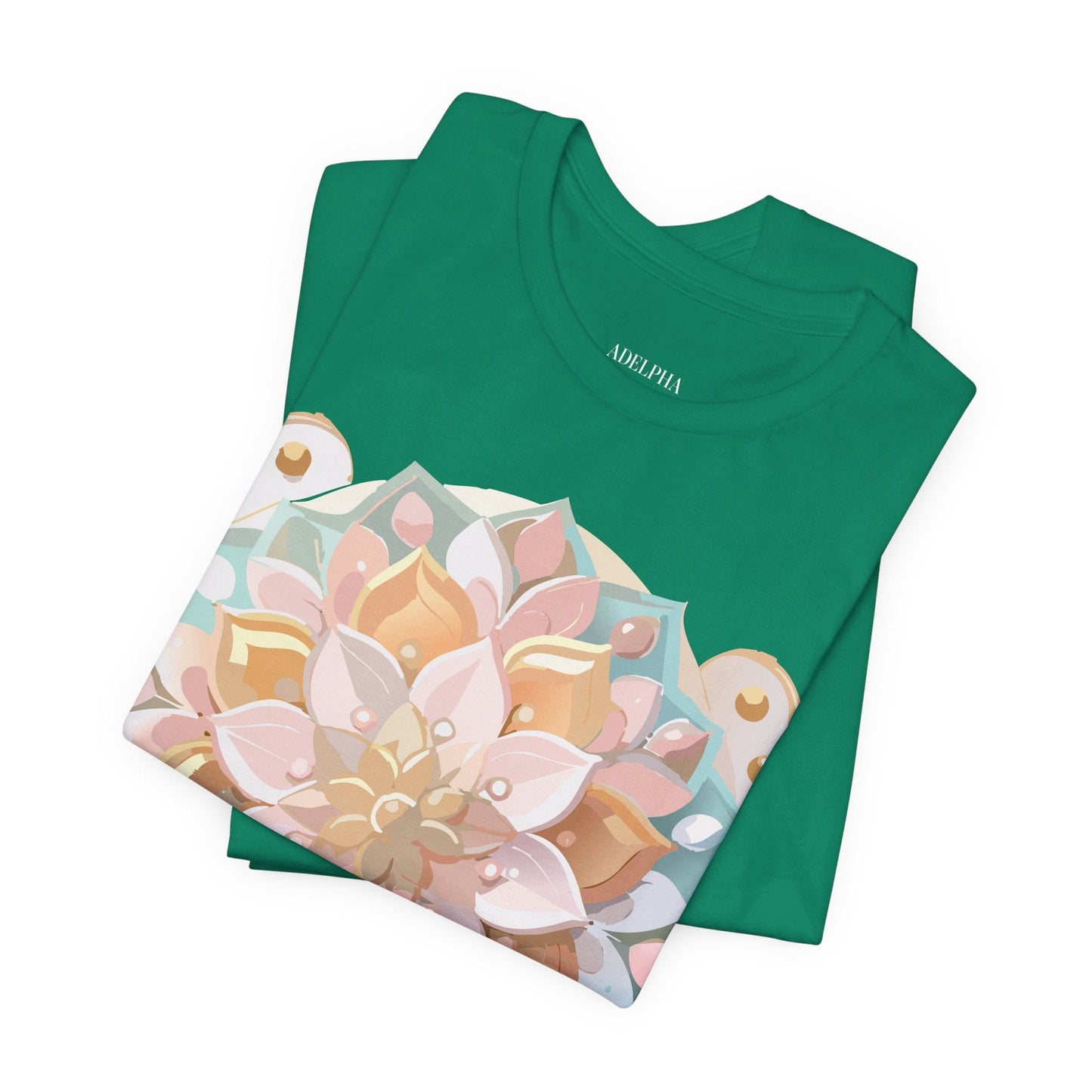Mandala Graphic Unisex 100 Cotton Vintage Floral Artwork Tee 10