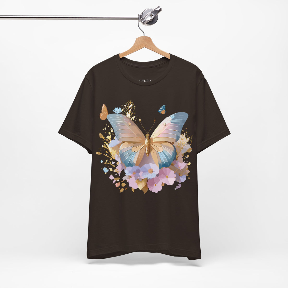 Butterfly Graphic Unisex Cotton Bella+Canvas Tee with Art Design n95