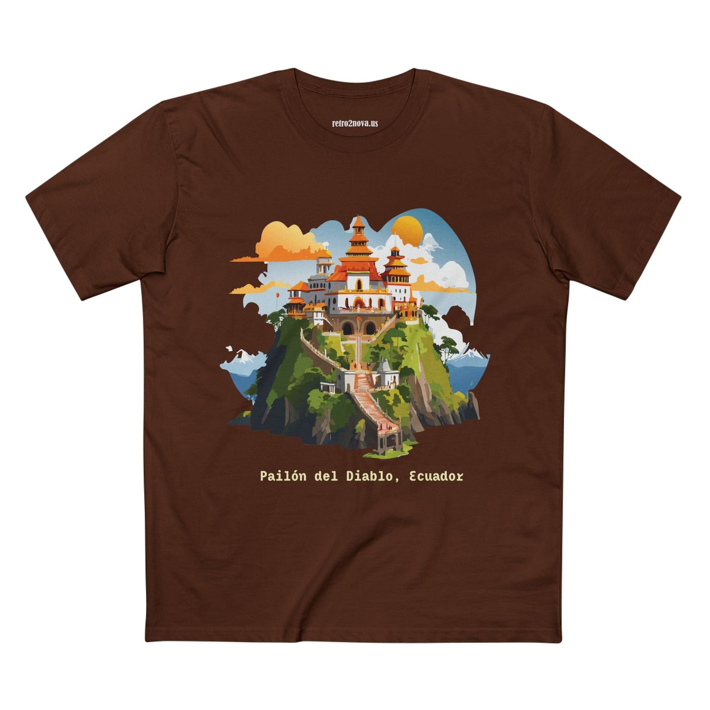 Travel Shirt Unisex Premium Cotton Tee With Original Art Design From Retro2Nova Ecuador Inspired