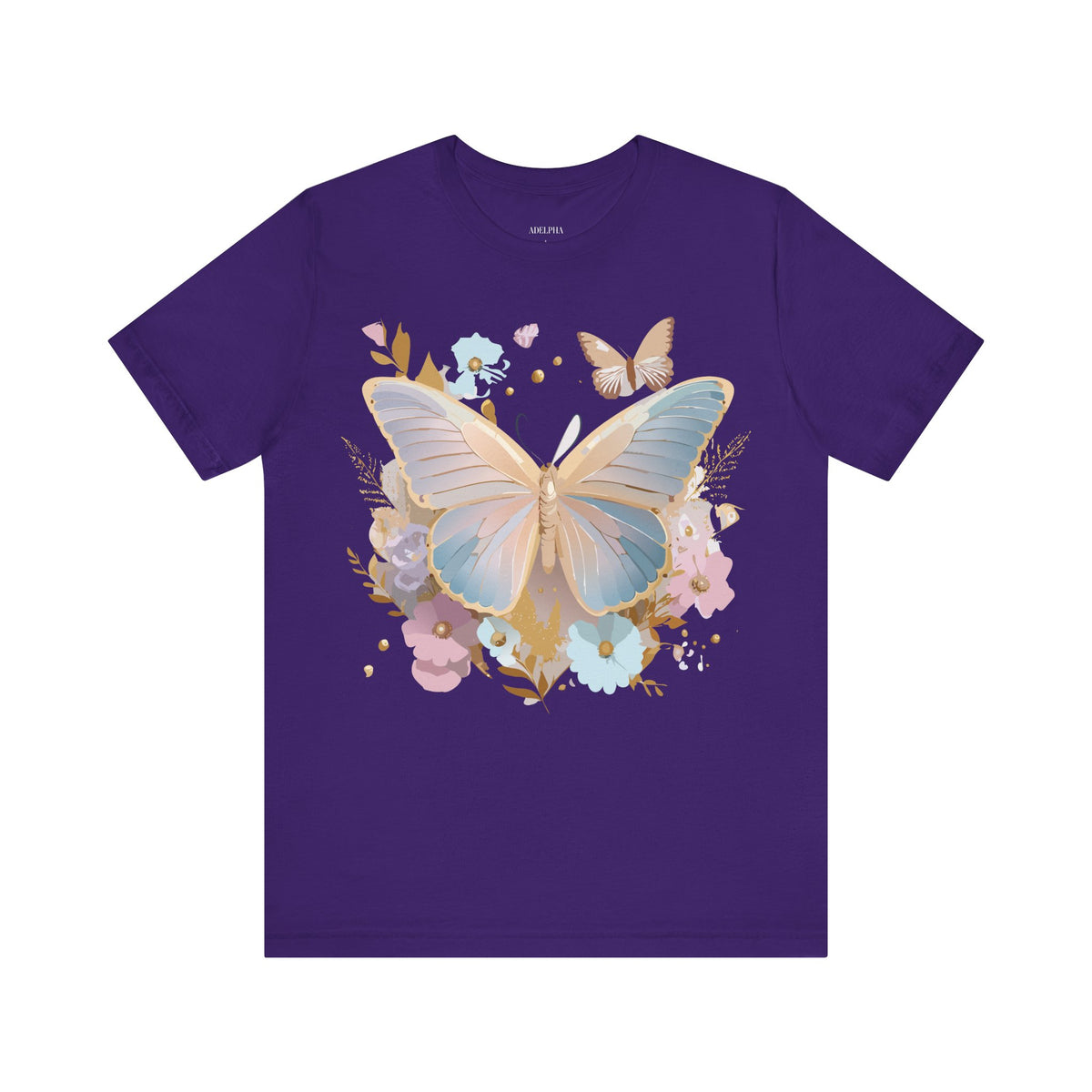 Butterfly Graphic Unisex Cotton Bella+Canvas Tee with Art Design n72