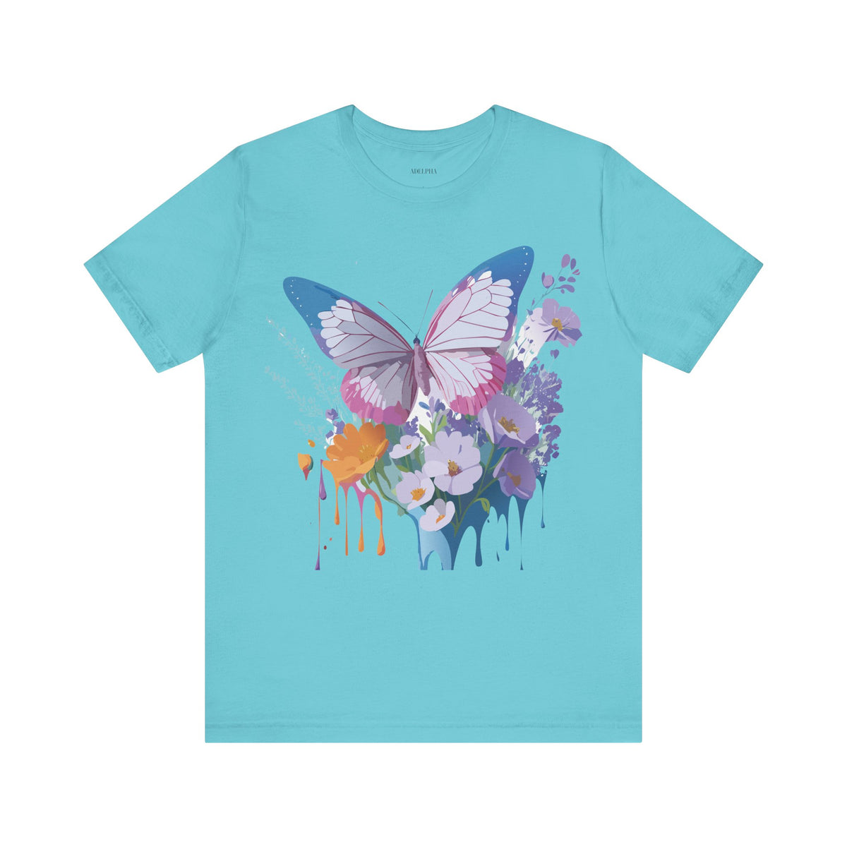Butterfly Graphic Unisex Cotton Bella+Canvas Tee with Art Design n102