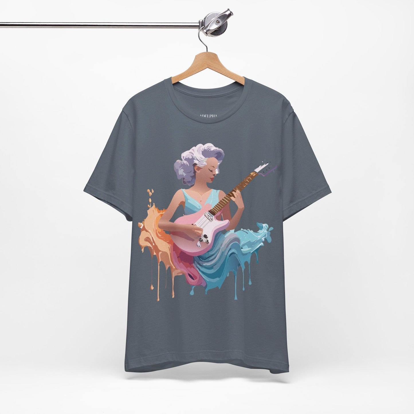 Music Graphic Tee Unisex Jersey Short Sleeve Adelpha Art Design Vintage Inspired Artwork