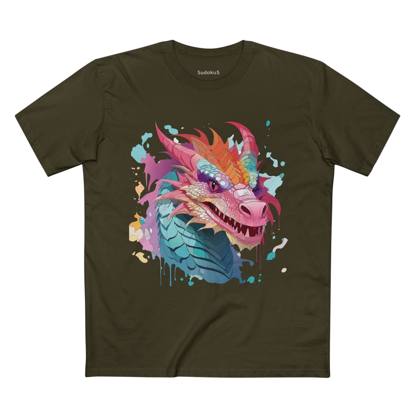 Dragon Graphic Unisex 100 Cotton Staple Tee 4
