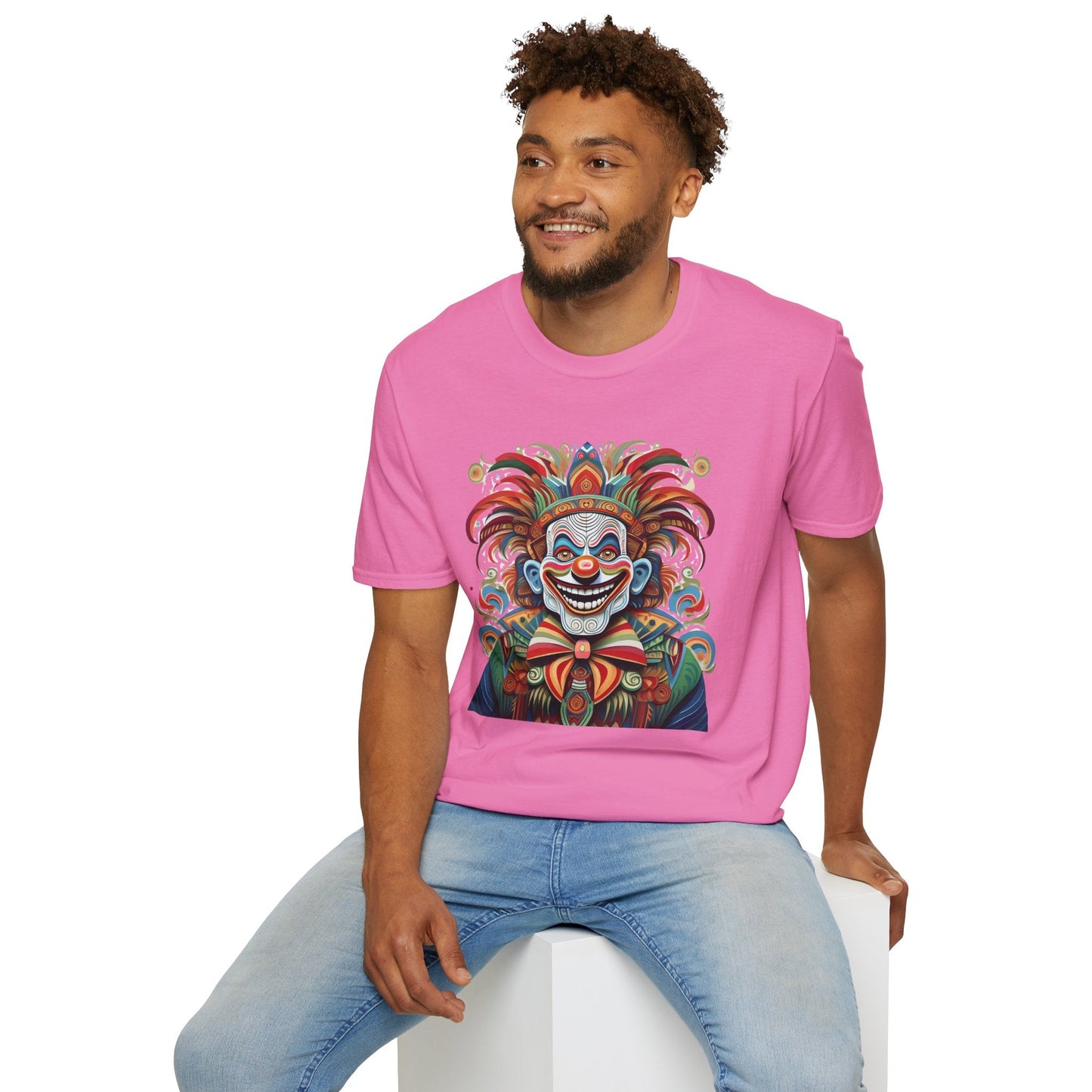 Clown Shirt Unisex Tee Funny Man Circus Shirt Scary Man Tee Gildan Softstyle 64000