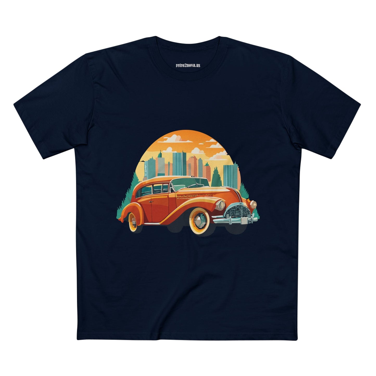 Retro Car Shirts Vintage Car Tee By Retro2Nova Unisex Premium Cotton Original Art Design Collection