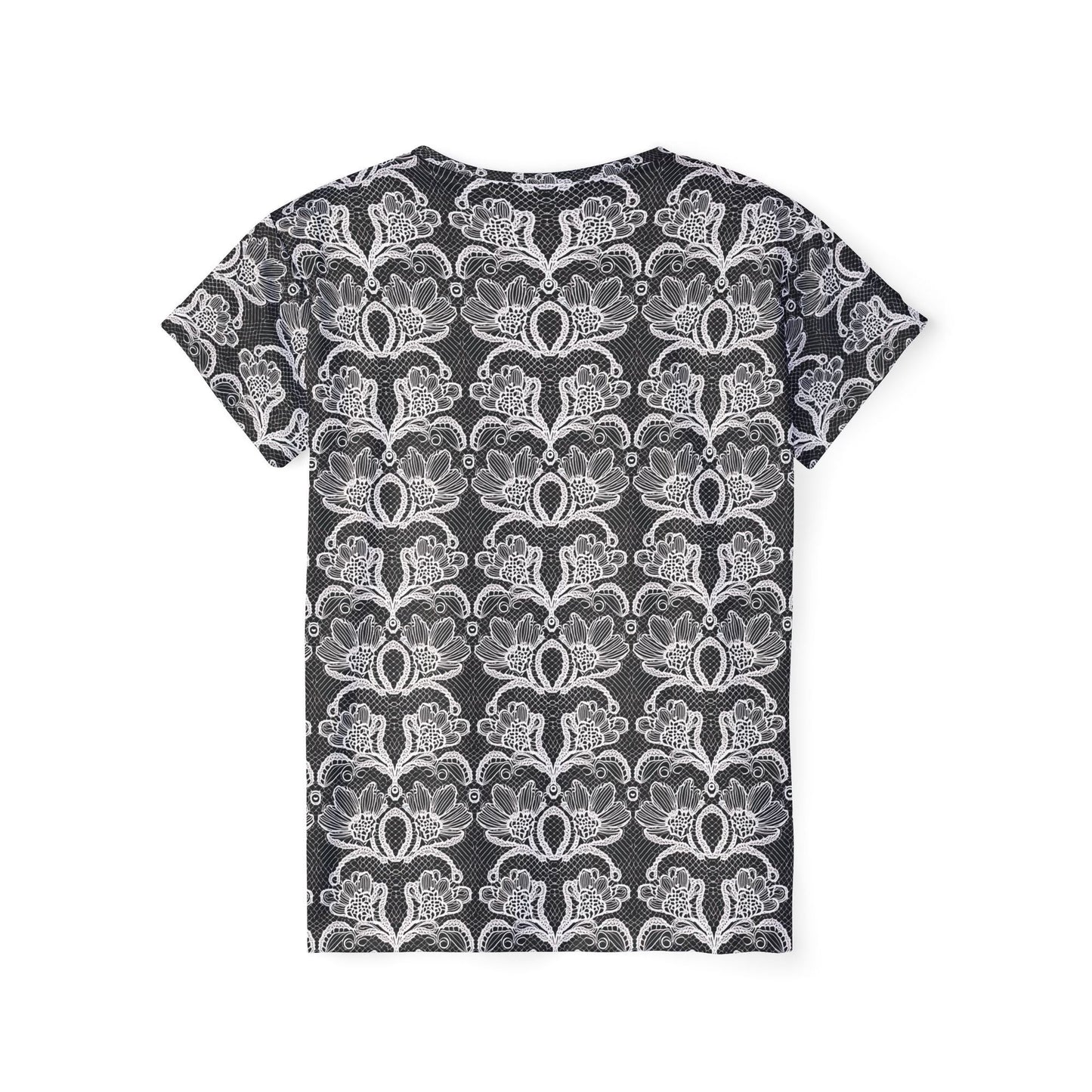 Women Poly T-Shirt with Lace Print 32