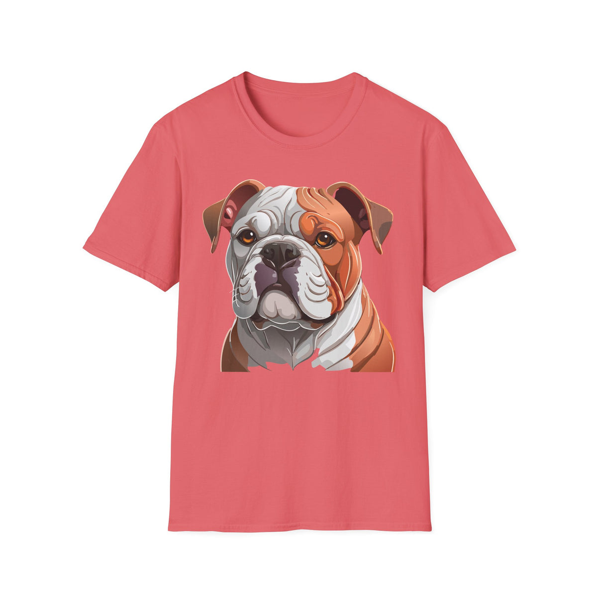 Bulldog Face T-Shirt | English Bulldog Illustration