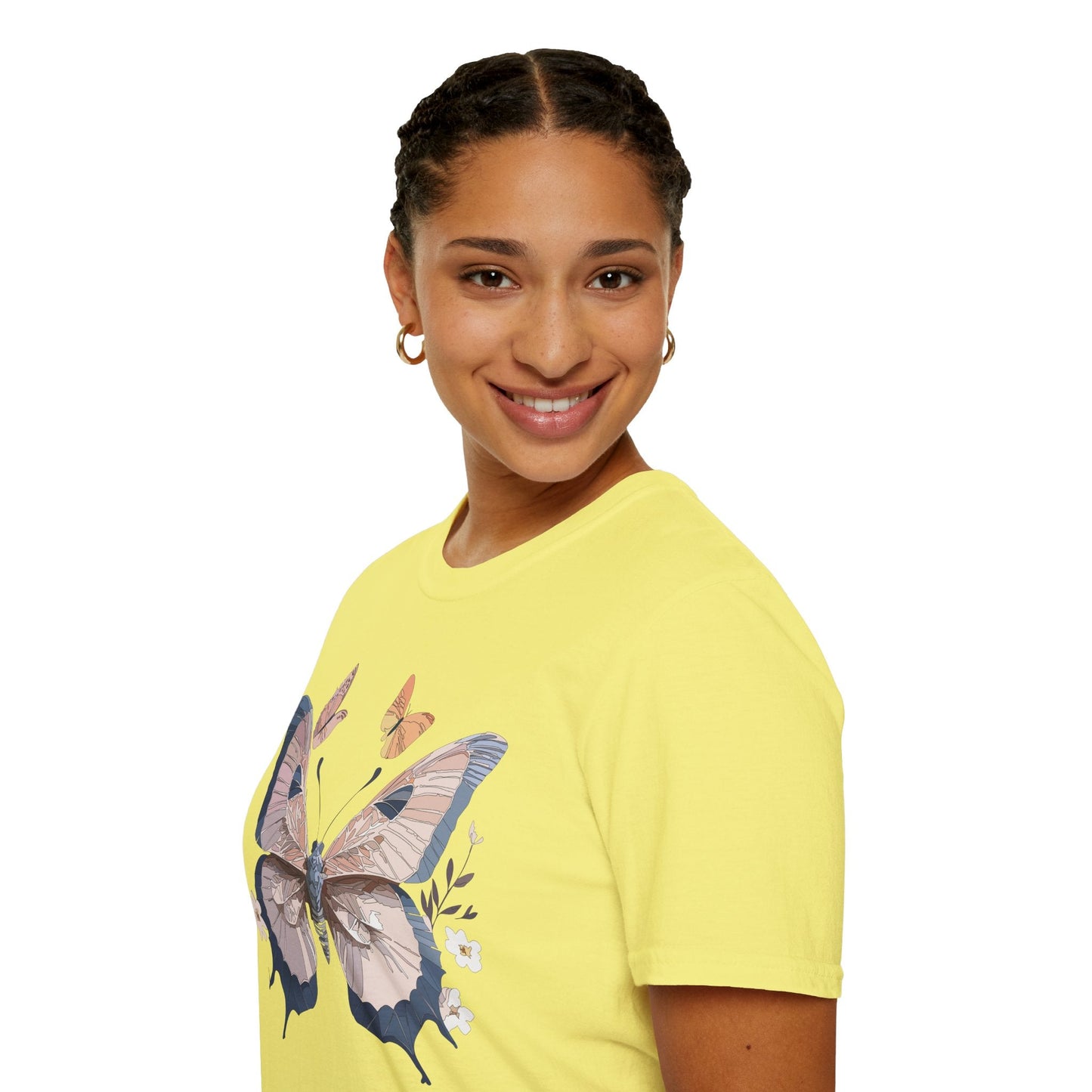 Butterfly Shirt Unisex T Shirt Monarch Print Gildan Softstyle 64000 Cotton Tee Quality