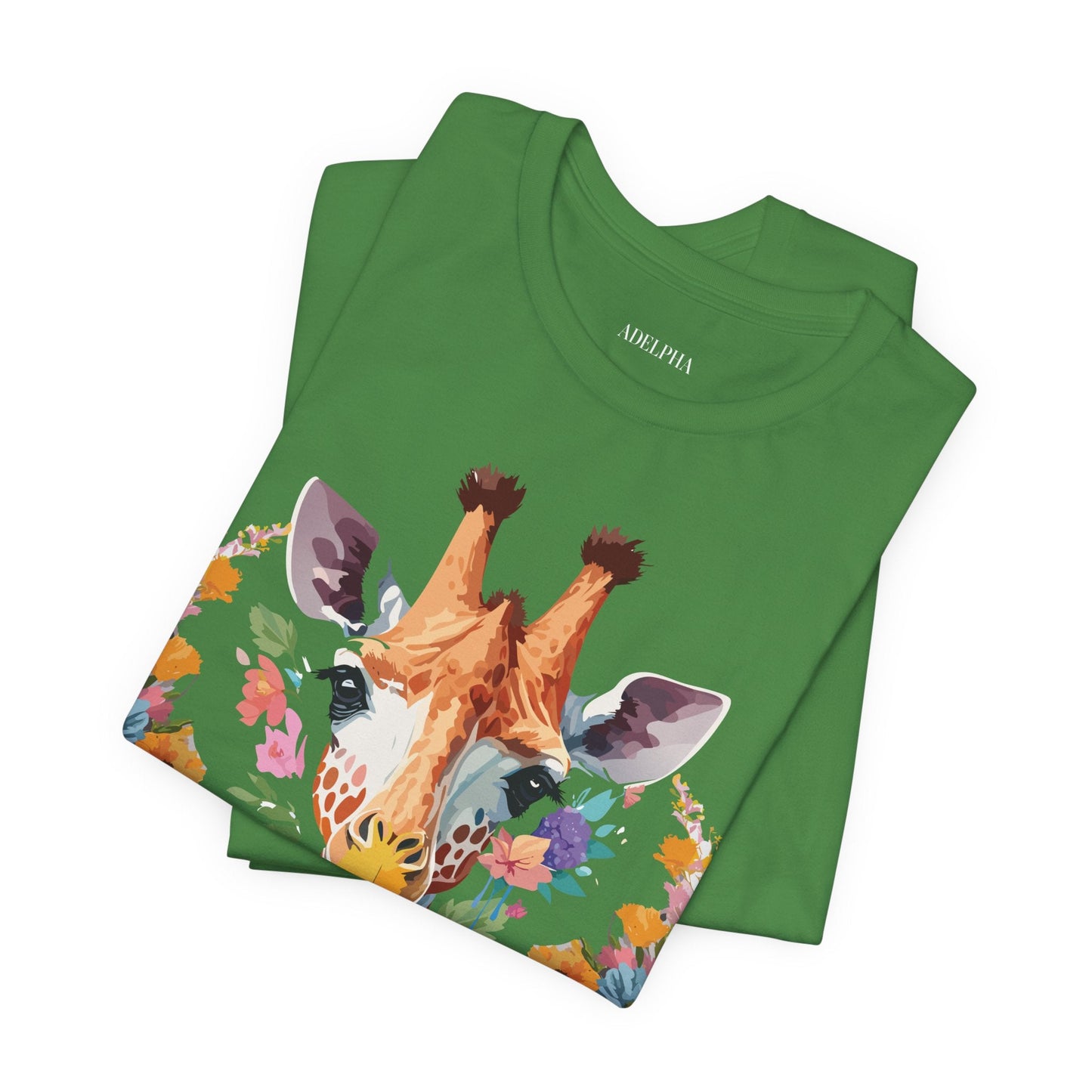 Giraffe Graphic Tee By Adelpha Unisex Short Sleeve Vintage Inspired Art Shirt Premium Quality