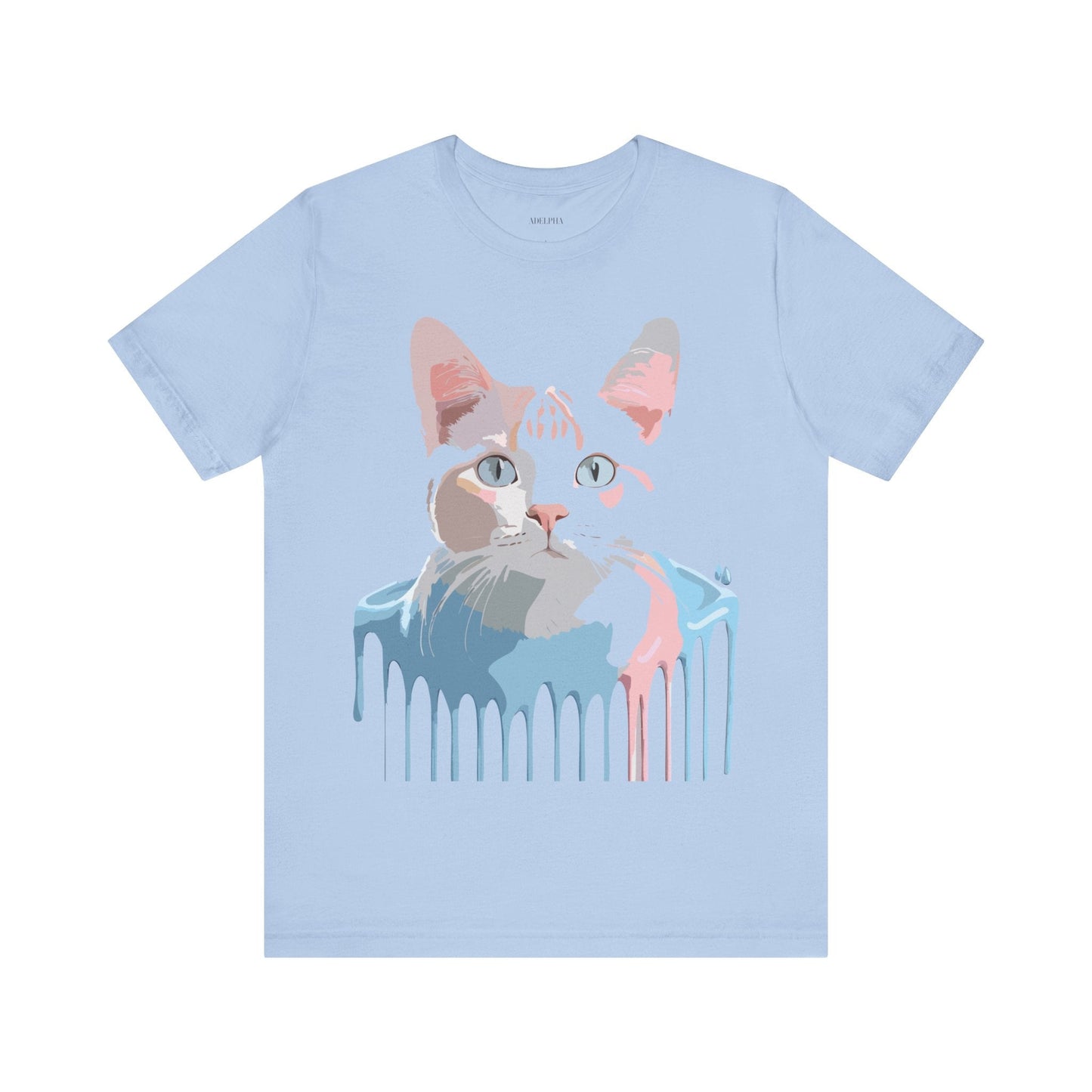 Adelpha Cat Graphic T Shirt Unisex Short Sleeve Vintage Artwork Tee