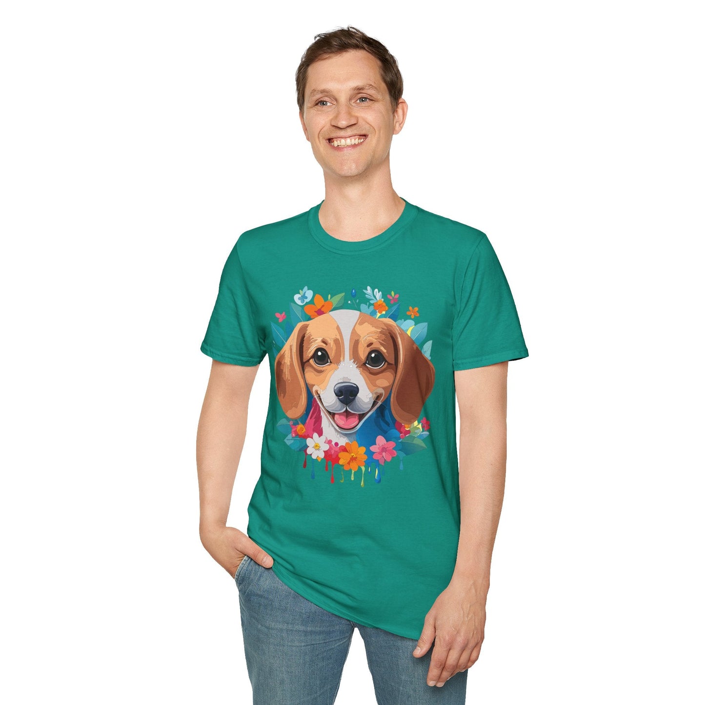 Unisex Dog Shirt Animal Tee Gildan Softstyle 64000 Cotton Tee