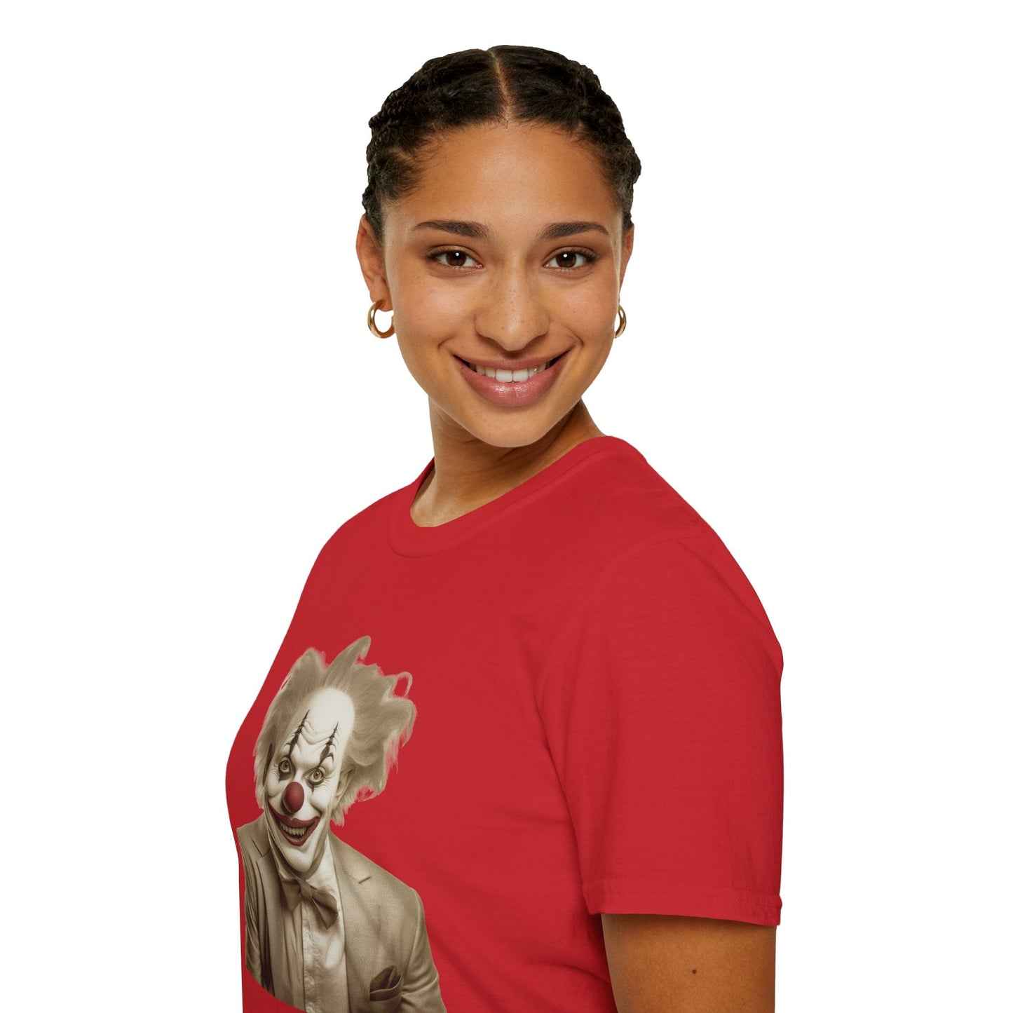 Unisex Clown Shirt Funny Man Circus Tee Softstyle 64000 Cotton Gildan Tee Lightweight Breathable