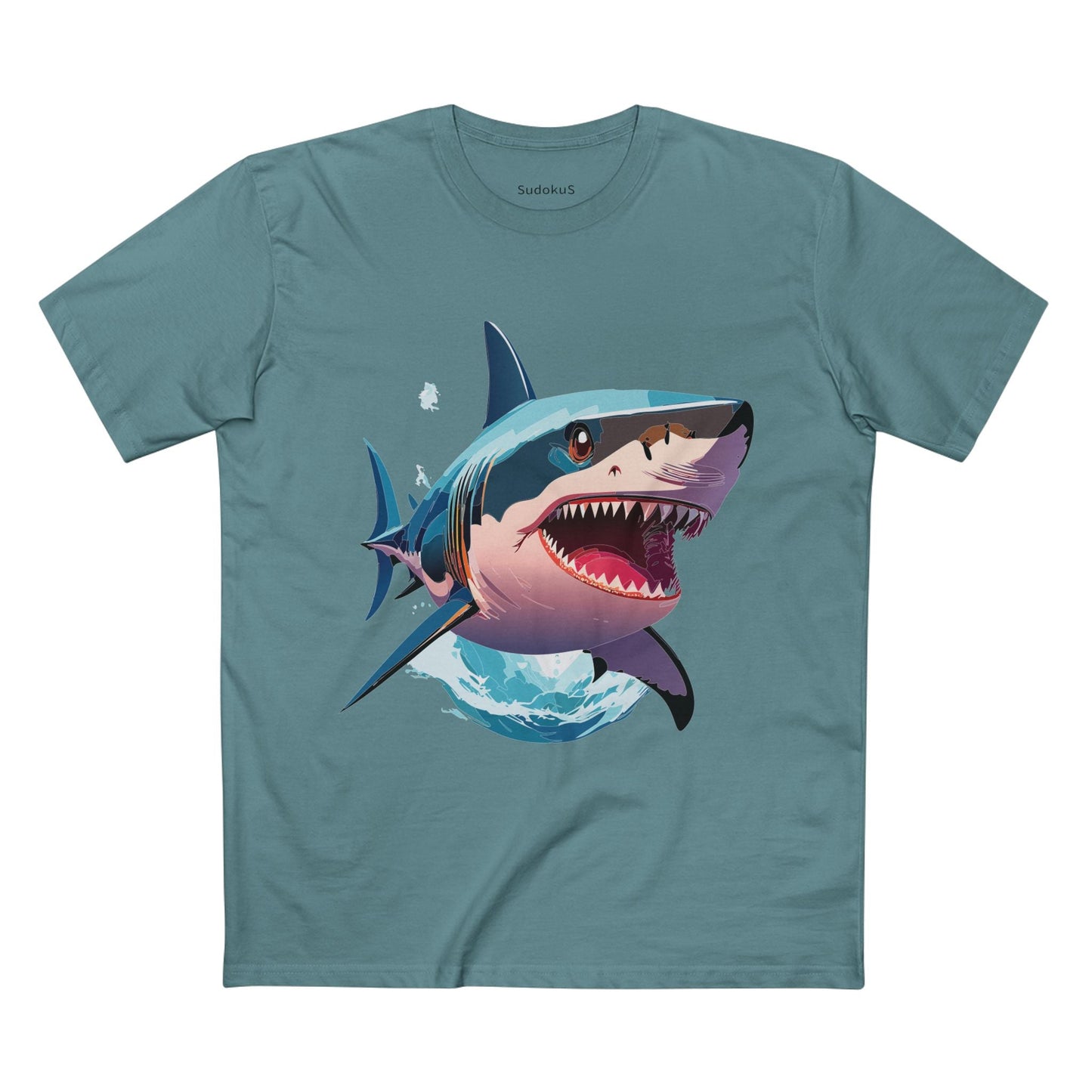 Shark Graphic Unisex 100 Cotton Staple Tee with Animal Design Artwork 11