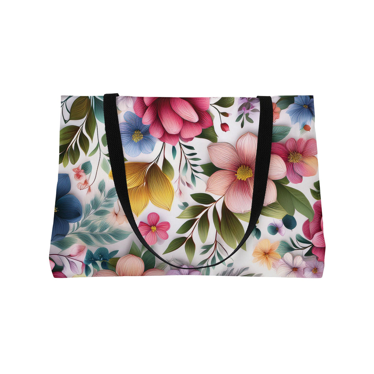 Floral Print Poly Canvas Weekender Bag 18