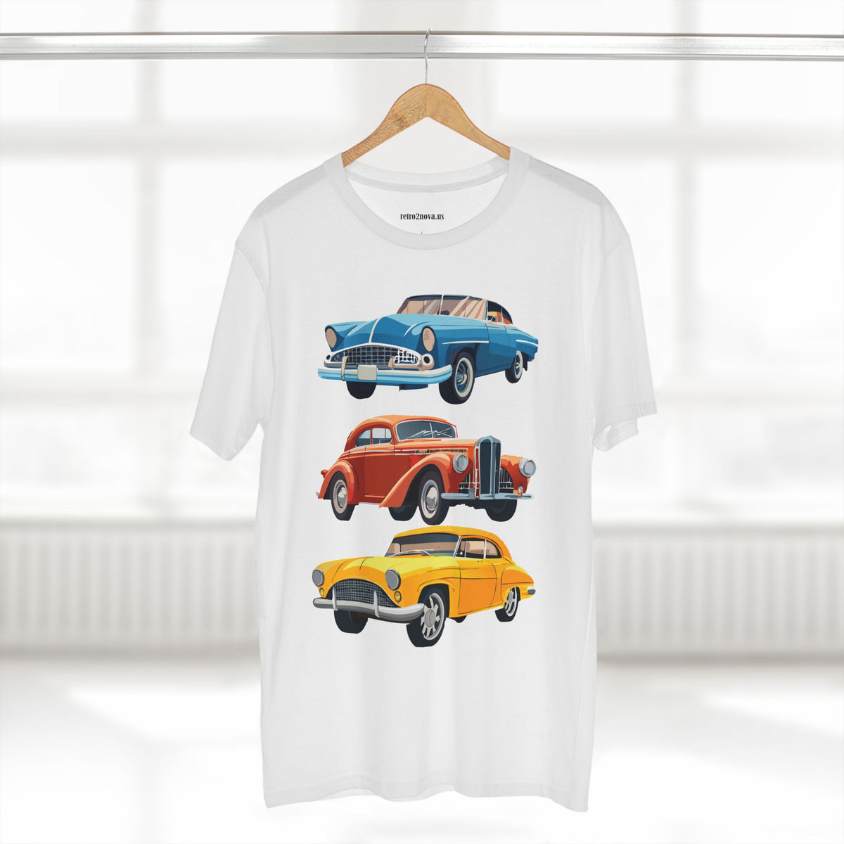 Retro Car Vintage Graphic Tee Staple Unisex 100 Cotton Tee Shirt - RC-4
