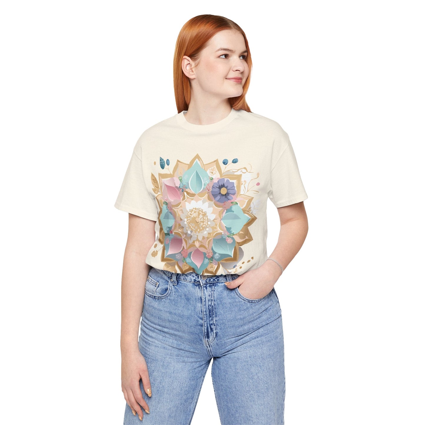 Adelpha Mandala Graphic Tee Unisex Jersey Short Sleeve Vintage Inspired Artwork Shirt