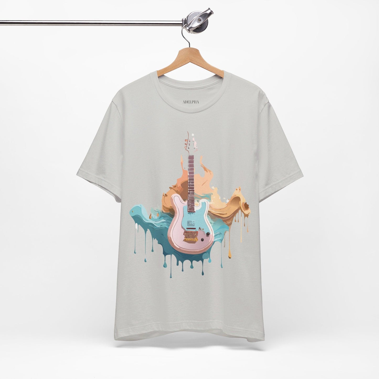 Music Graphic Unisex 100 Cotton Vintage Art with Musical Elements Tee 46