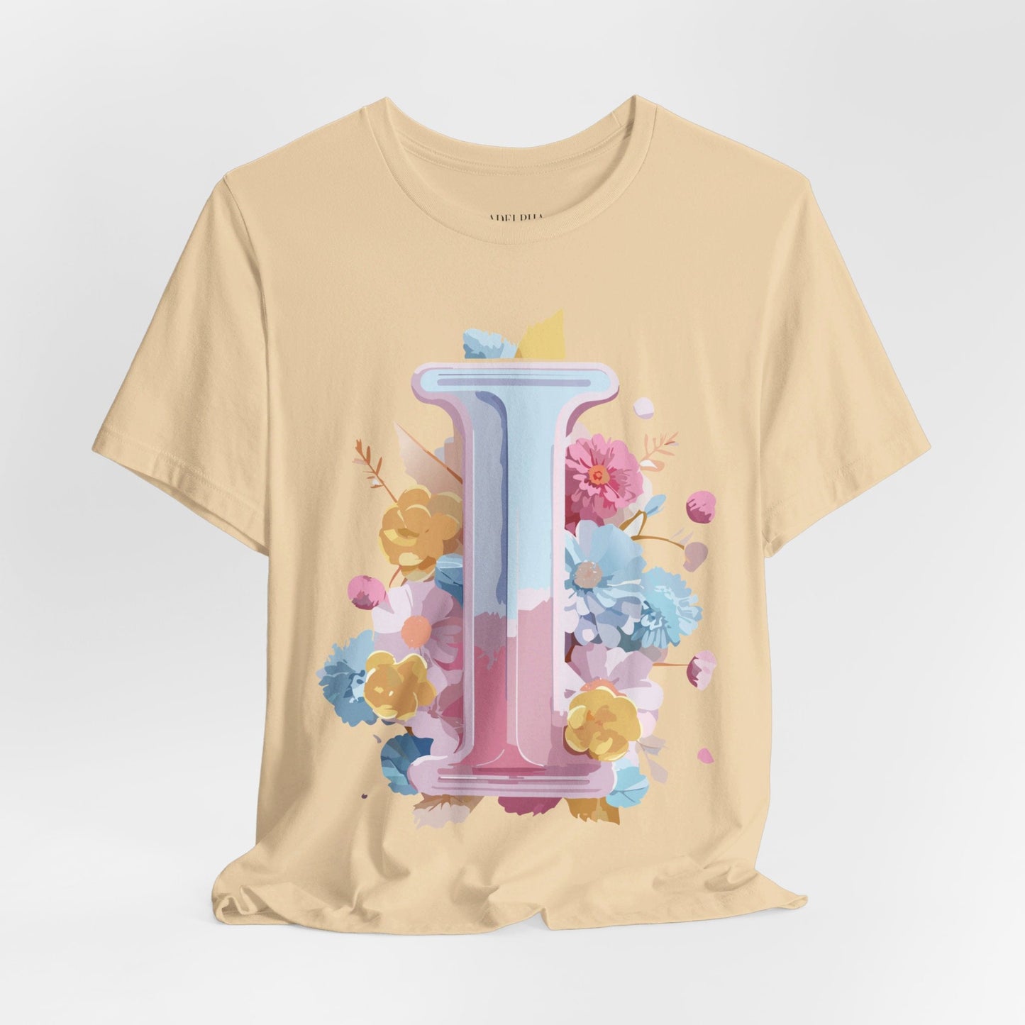 Letter I Shirt Graphic Tee Unisex Vintage Inspired Adelpha Artwork Premium Short Sleeve Tee