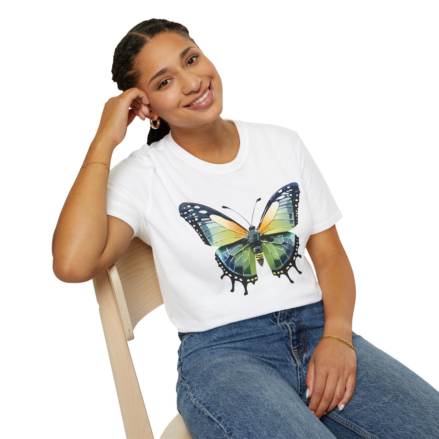 Butterfly Shirt Unisex Softstyle Gildan 64000 Monarch Butterfly Graphic Tee For Men And Women