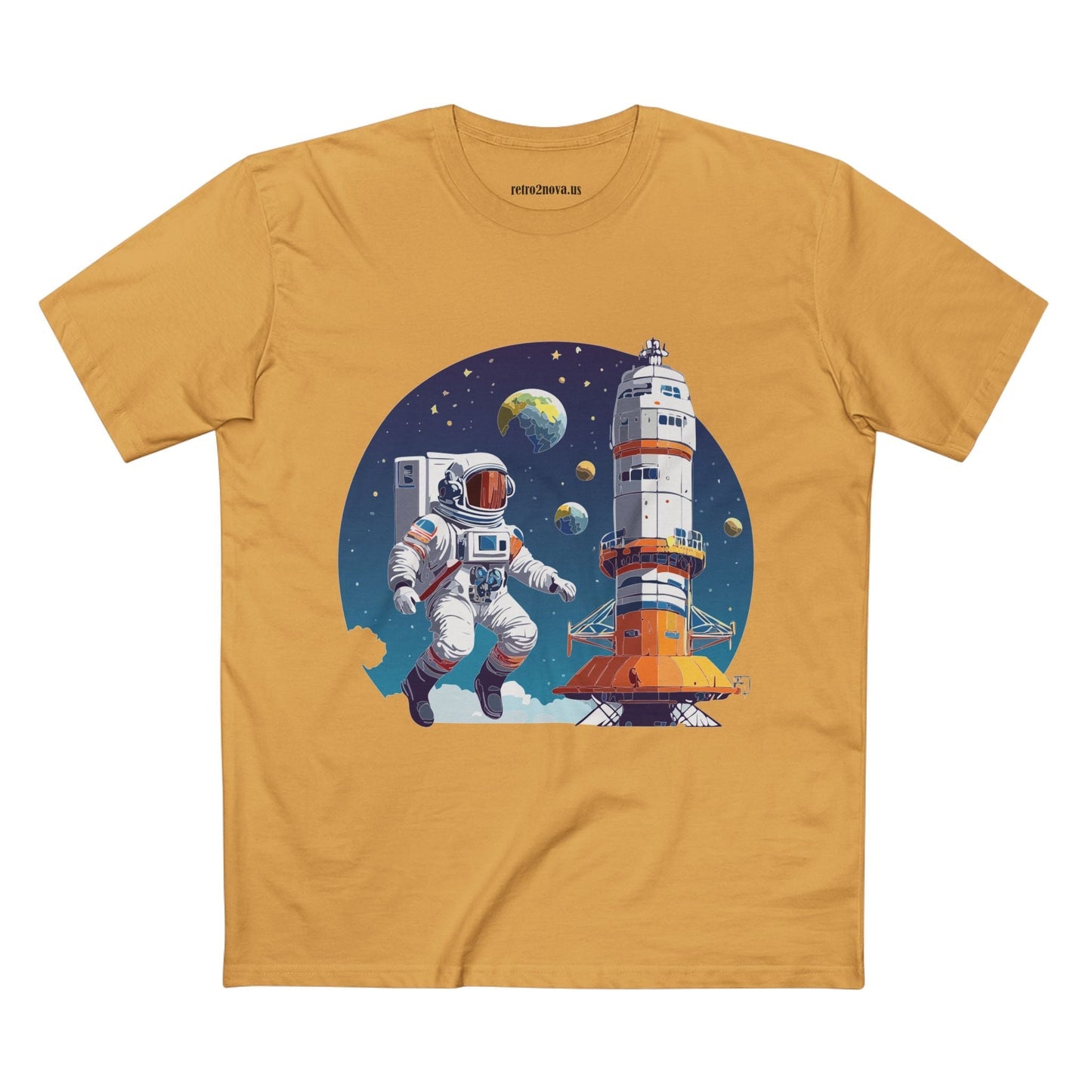 Cosmos Astronaut Shirt Unisex Premium Cotton Tee With Original Space Art Design From Retro2Nova