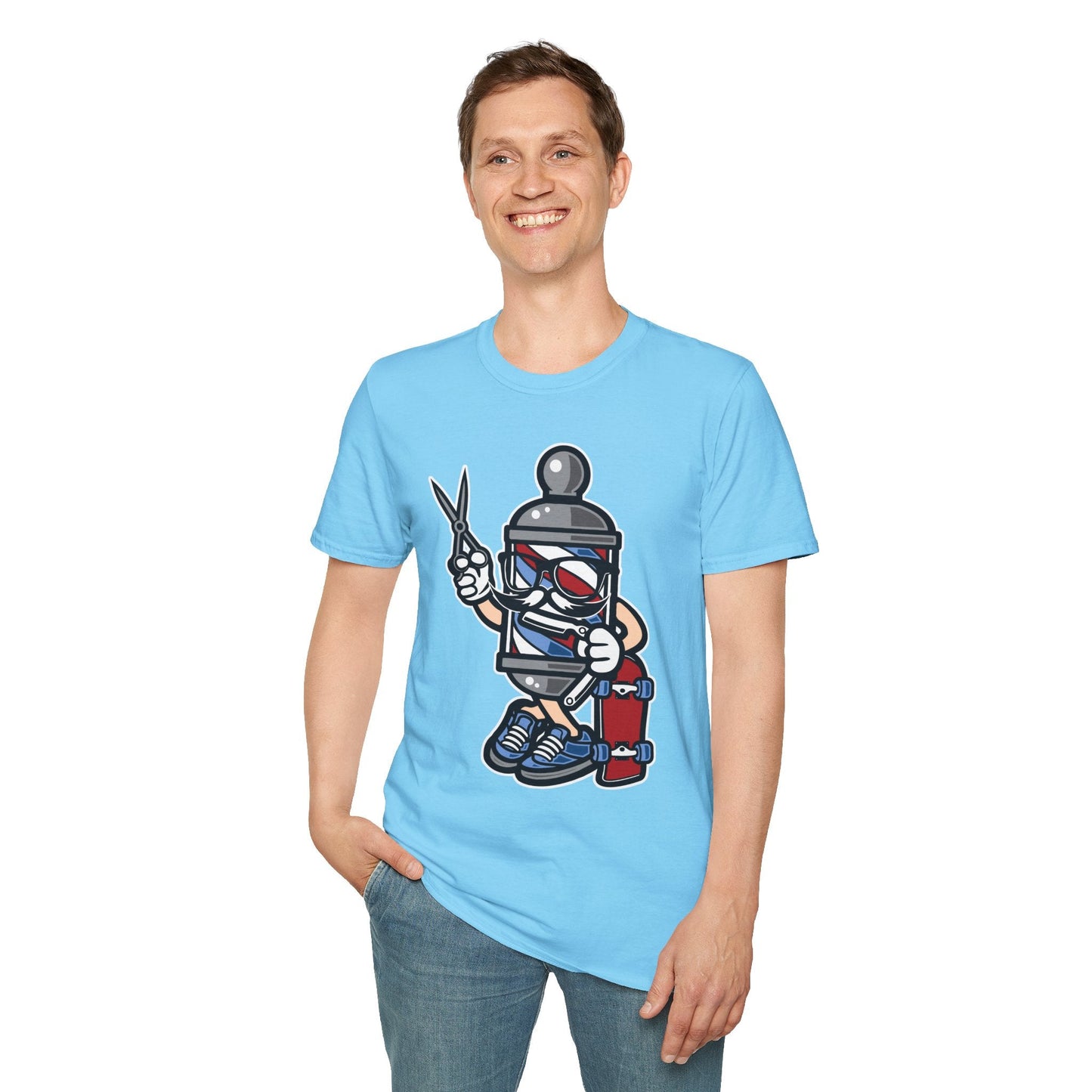Cartoon Animation T Shirt Unisex Funny Tee Cotton Gildan Softstyle 64000 Comfortable Wear